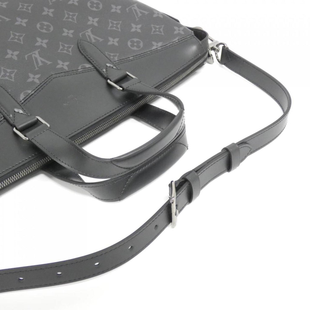 Louis Vuitton Black Coated Canvas Briefcase Handbag