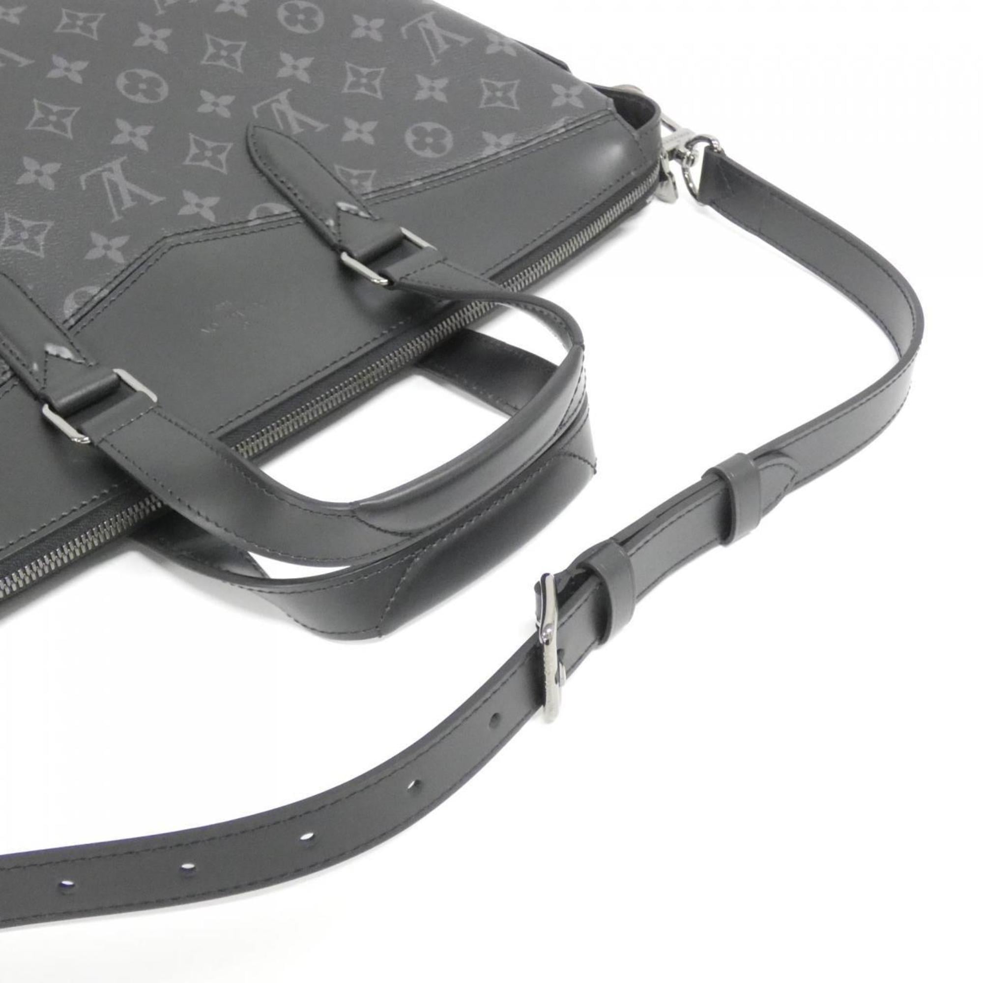 Louis Vuitton Black Coated Canvas Briefcase Handbag