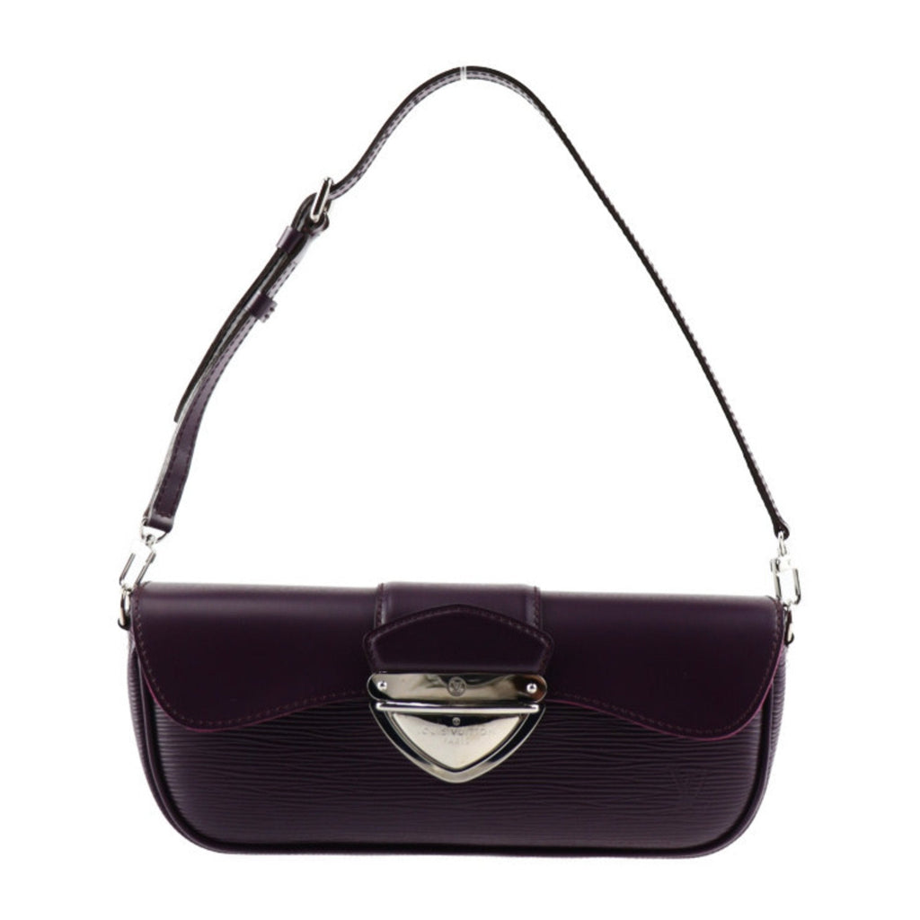 Louis Vuitton Cassis Leather Clutch Bag Handbag Pochette Shoulder Bag