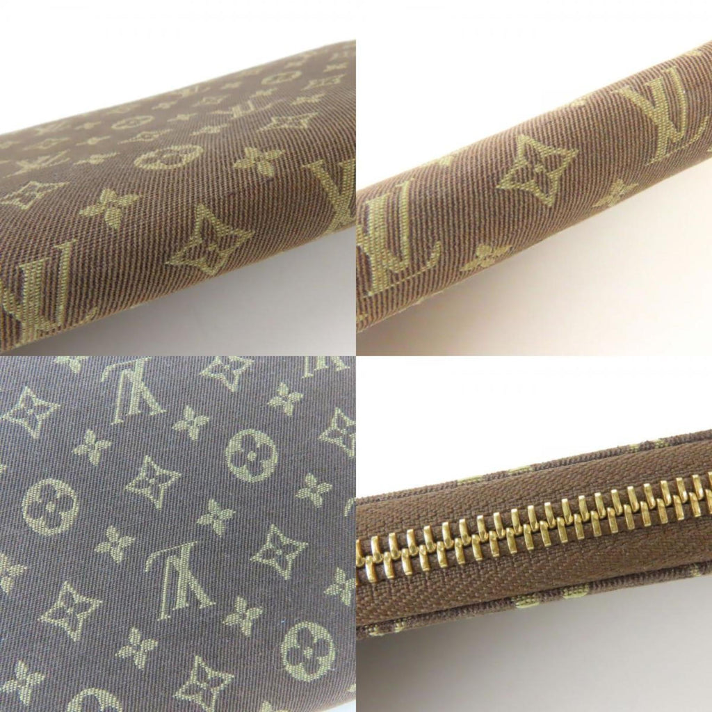 Louis Vuitton Brown Ebene Monogram Mini Lin Long Wallet