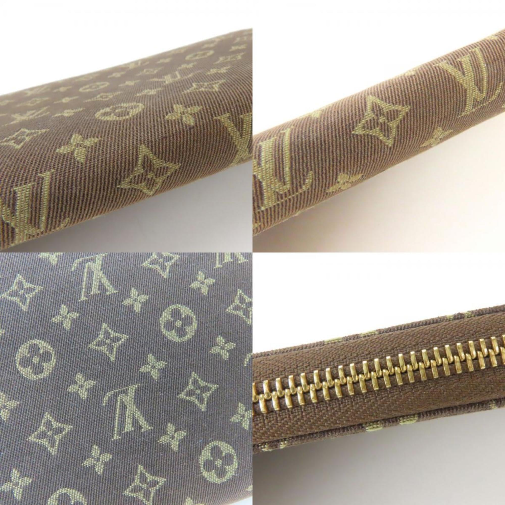 Louis Vuitton Brown Ebene Monogram Mini Lin Long Wallet