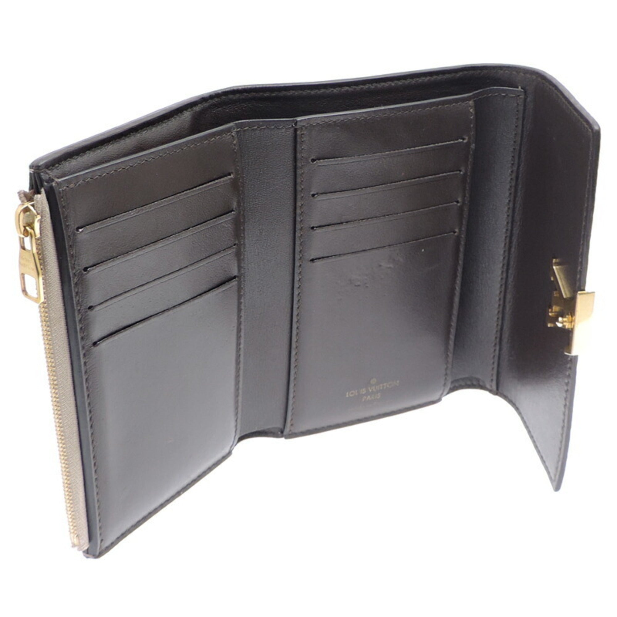 Louis Vuitton Galle Gray Leather Wallet