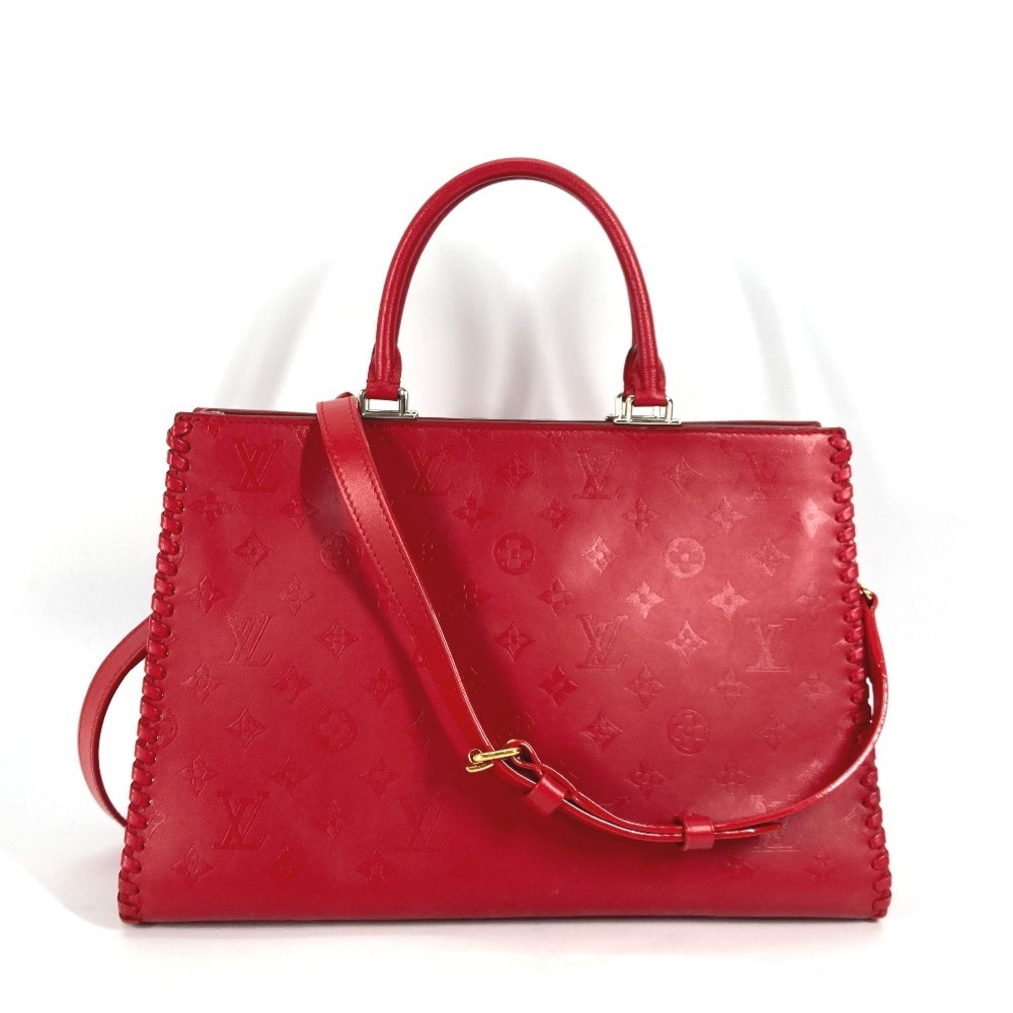 Louis Vuitton Monogram Red Color Ruby Monogram Handbag Shoulder Bag Tote Bag