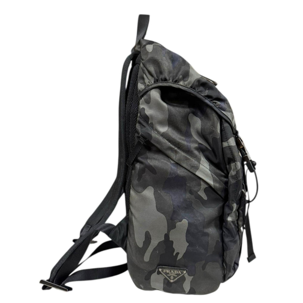 Prada Black Green Nylon Backpack
