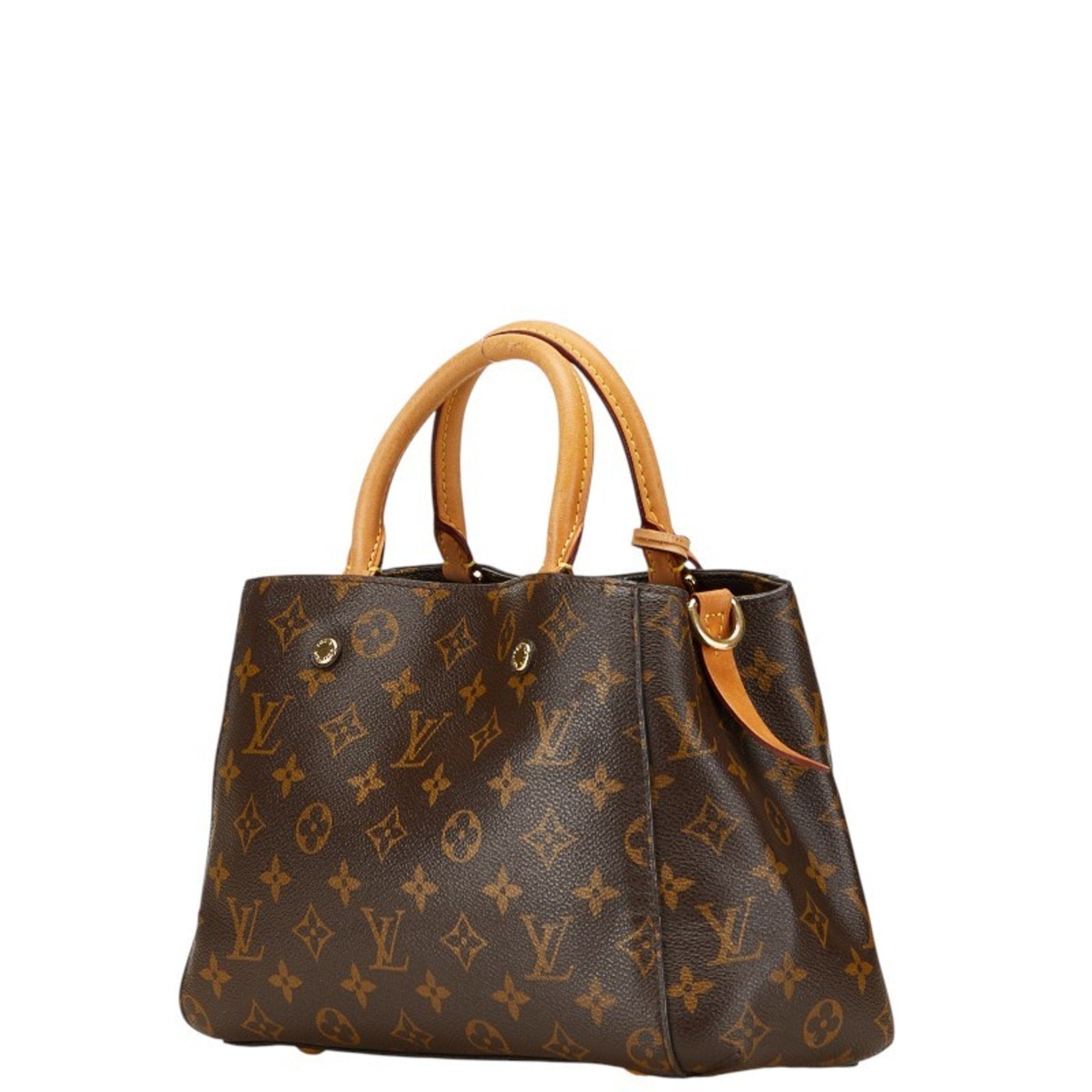 Louis Vuitton Monogram Brown Pvc Leather Handbag Shoulder Bag