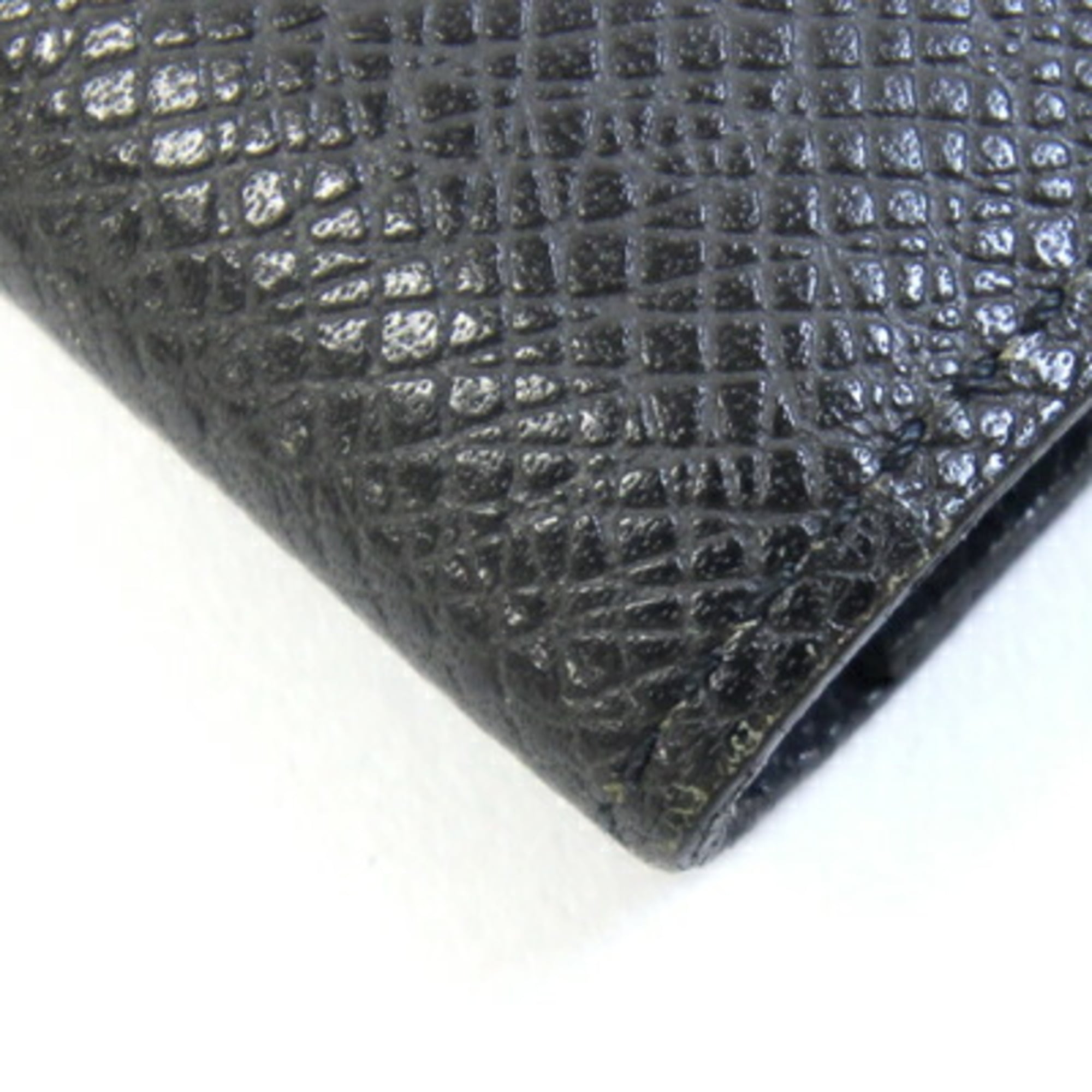 Louis Vuitton Black Noir Taiga Leather Long Bill Wallet