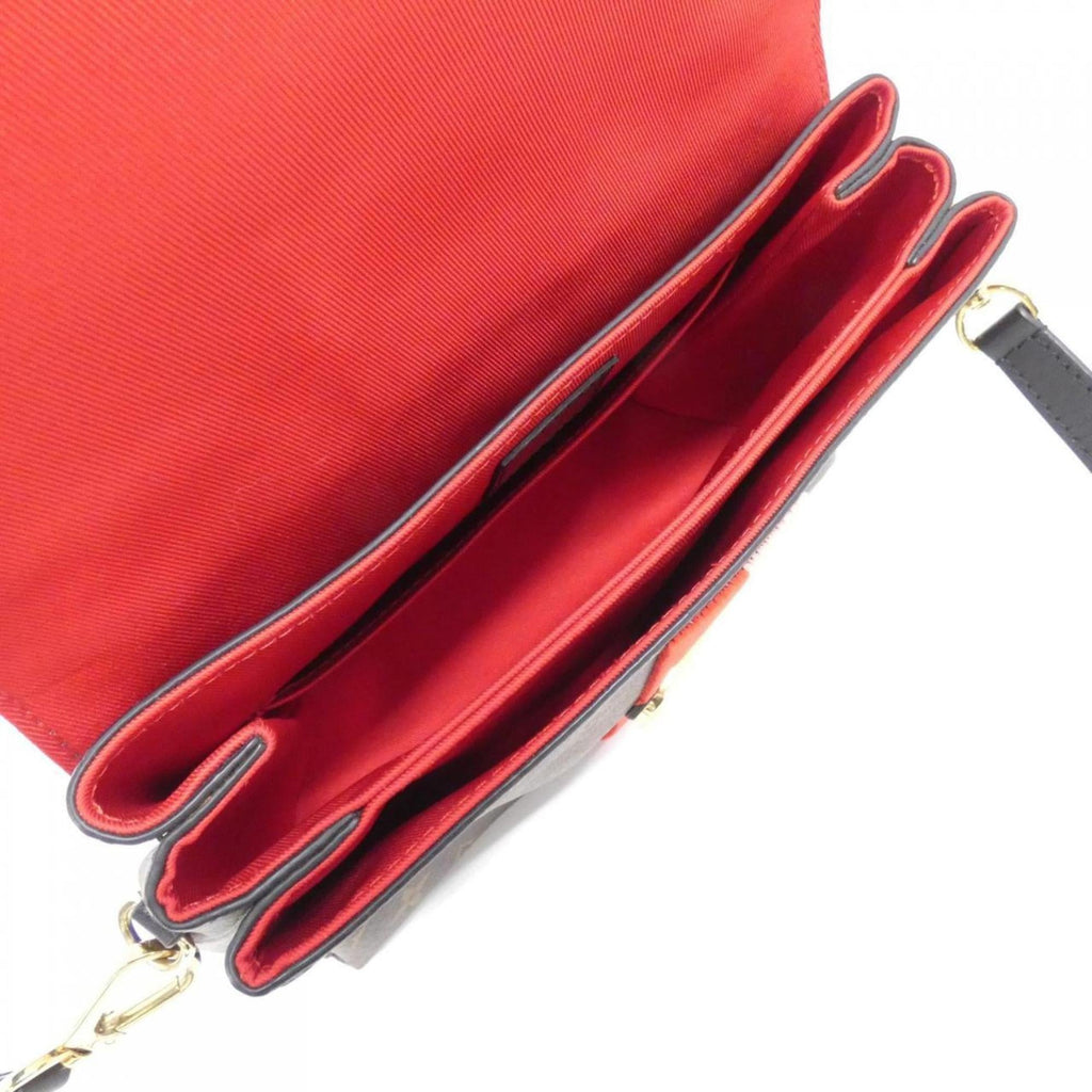 Louis Vuitton Coquelicots Marron Peche Coated Canvas Handbag