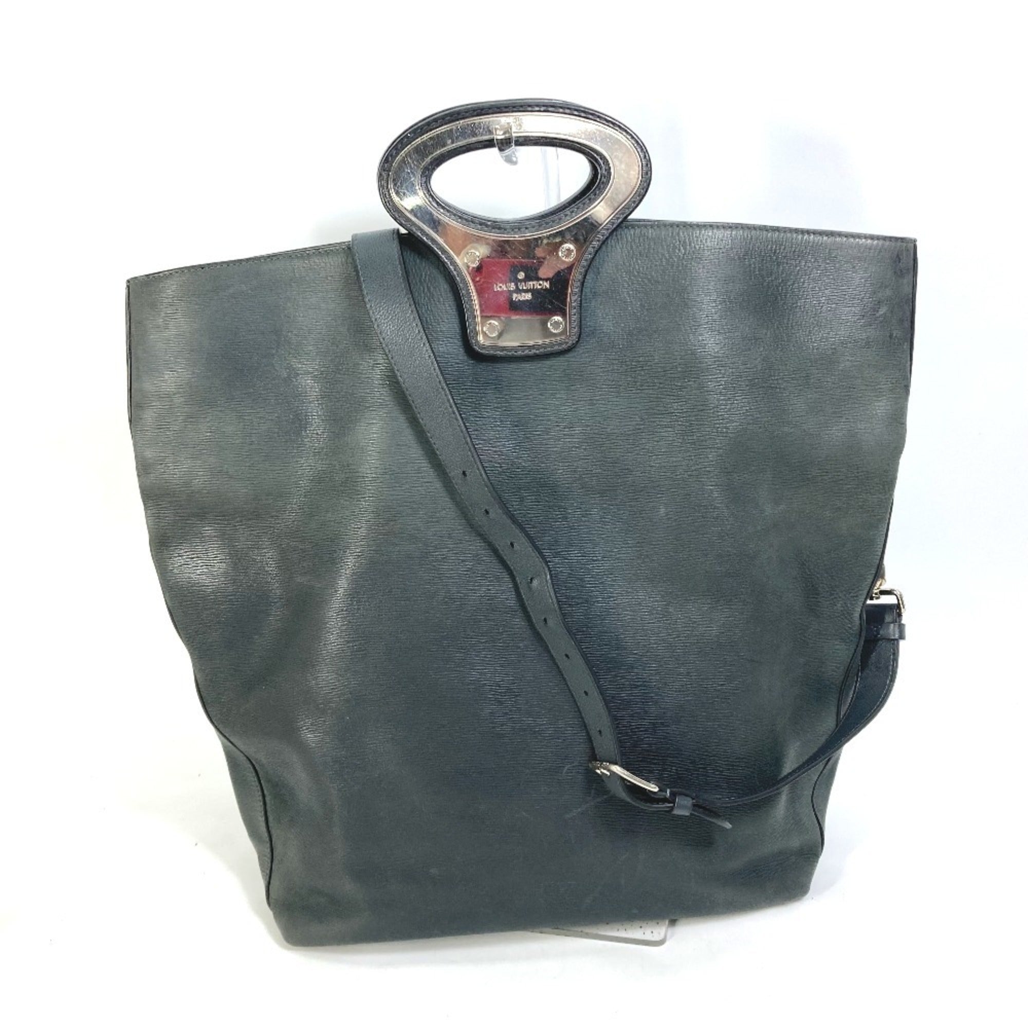 Louis Vuitton Black Noir Leather Handbag Shoulder Bag