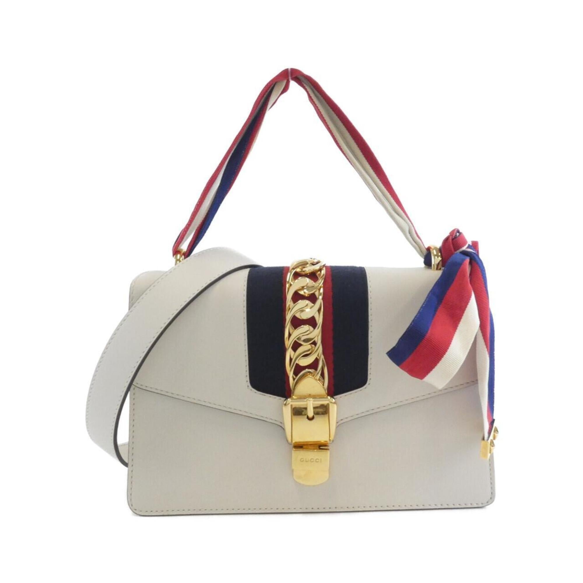 Gucci Off-White Leather Shoulder Bag (Pre-Owned)