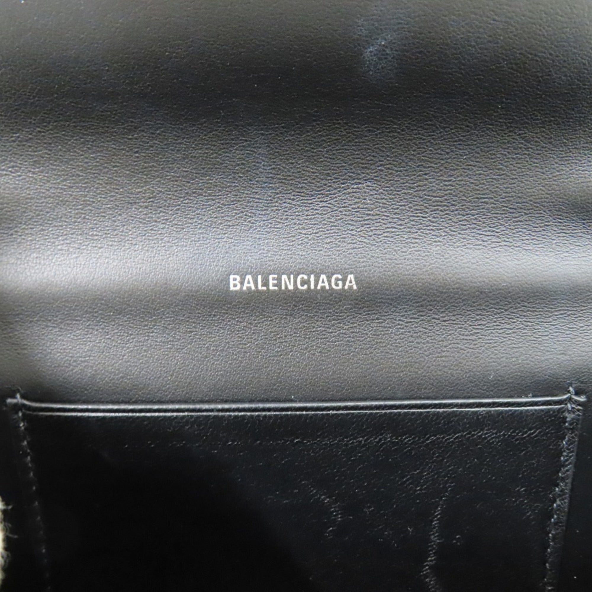 Balenciaga Beige Black Leather Shoulder