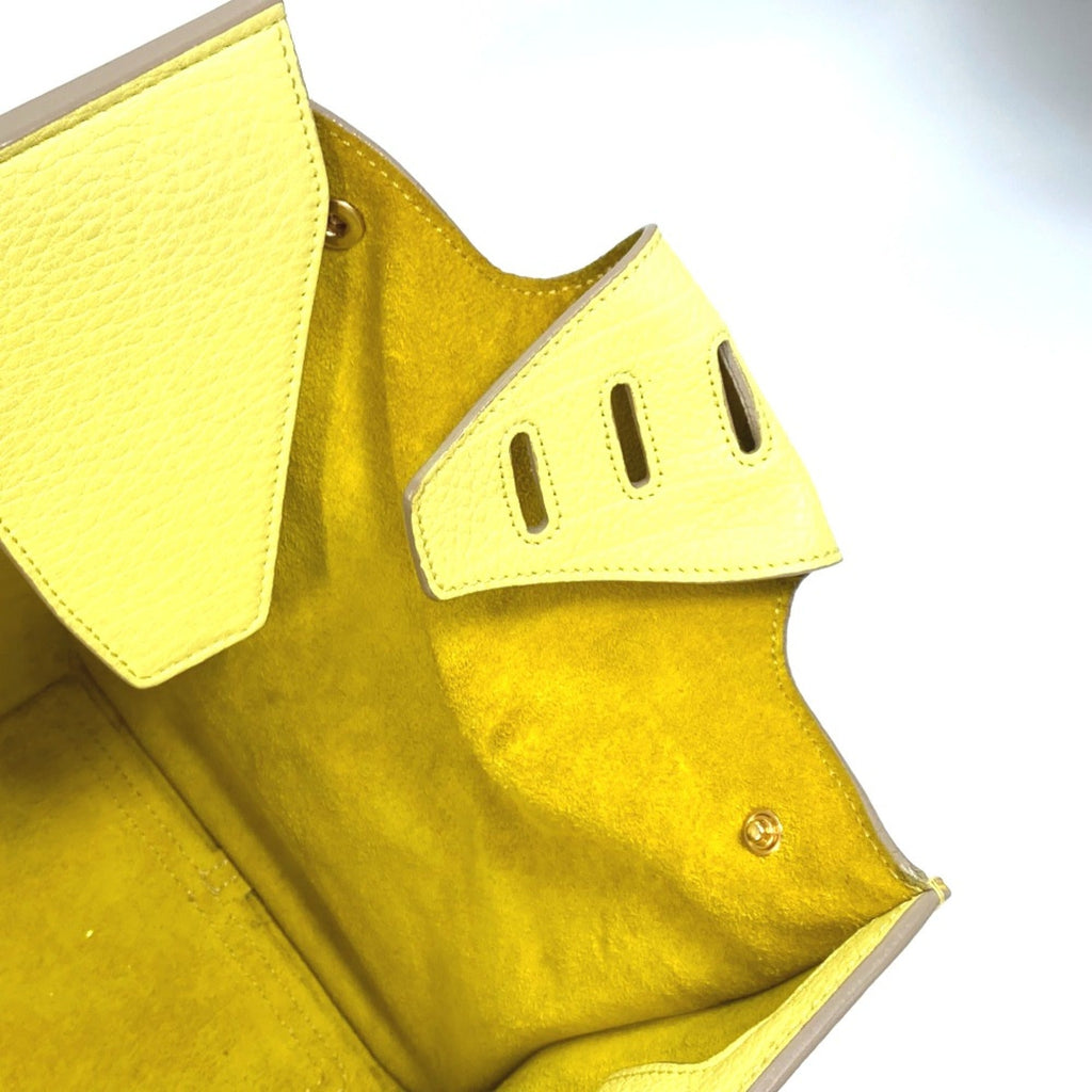 Celine Yellow Leather Handbag