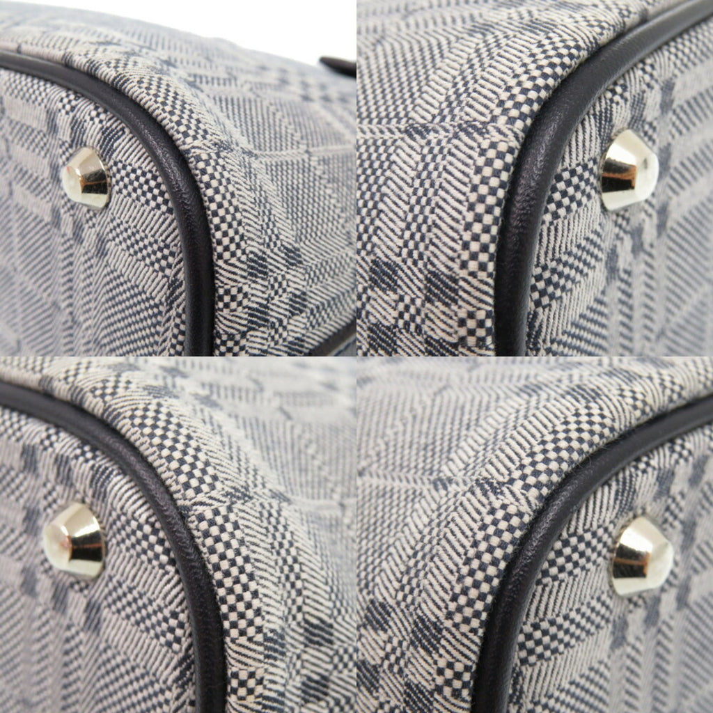 Burberry Gray Canvas Leather Handbag