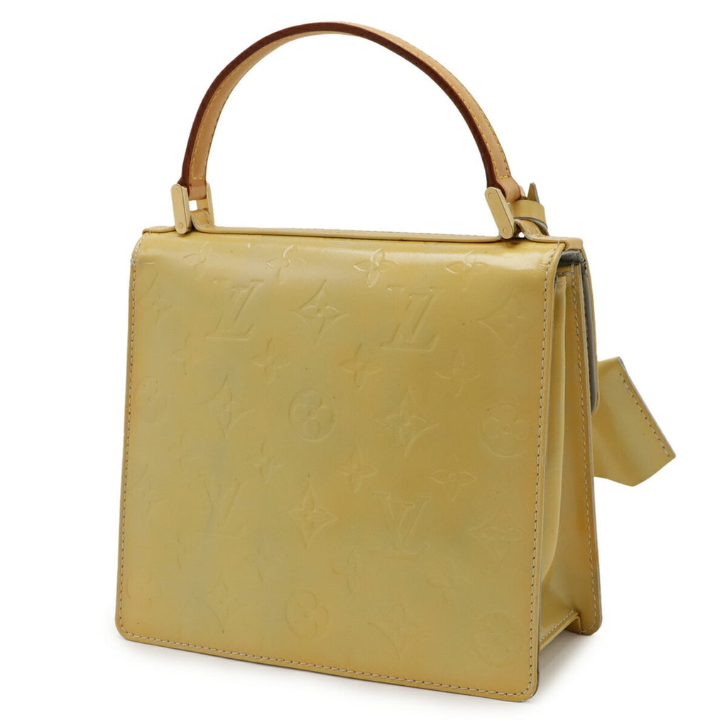 Louis Vuitton Galle Lime Yellow Monogram Vernis Handbag