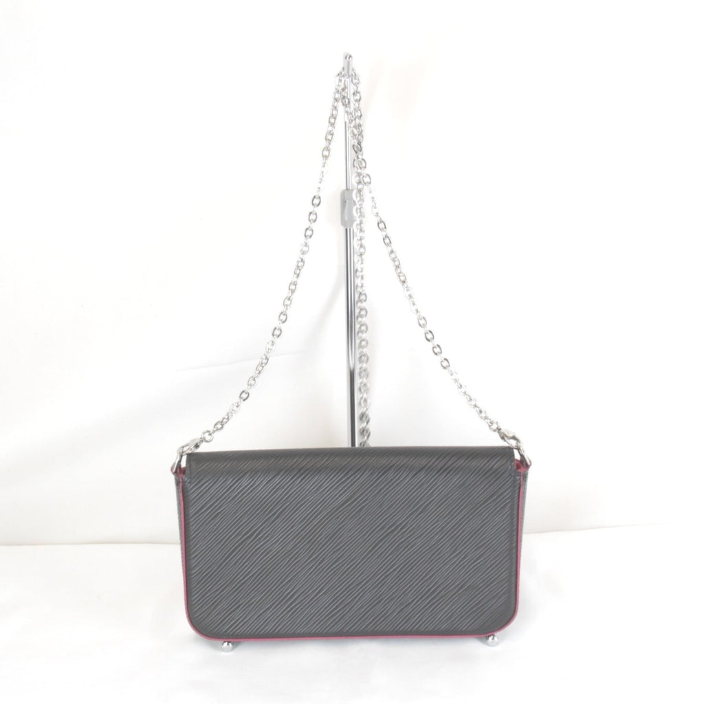 Louis Vuitton Black Pink Epi Leather Pochette Pouch
