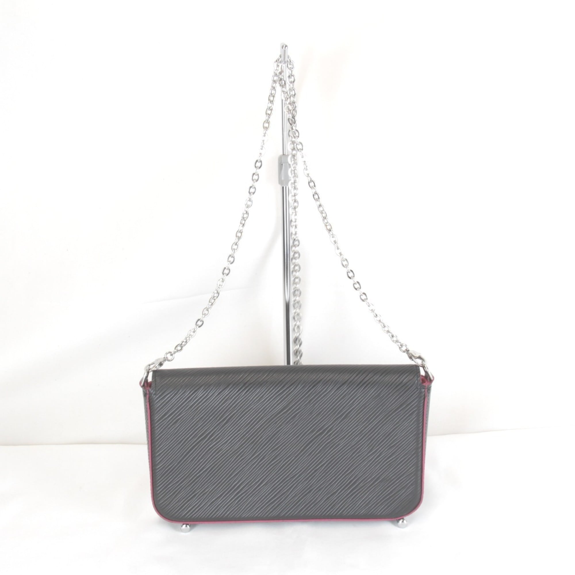 Louis Vuitton Black Pink Epi Leather Pochette Pouch