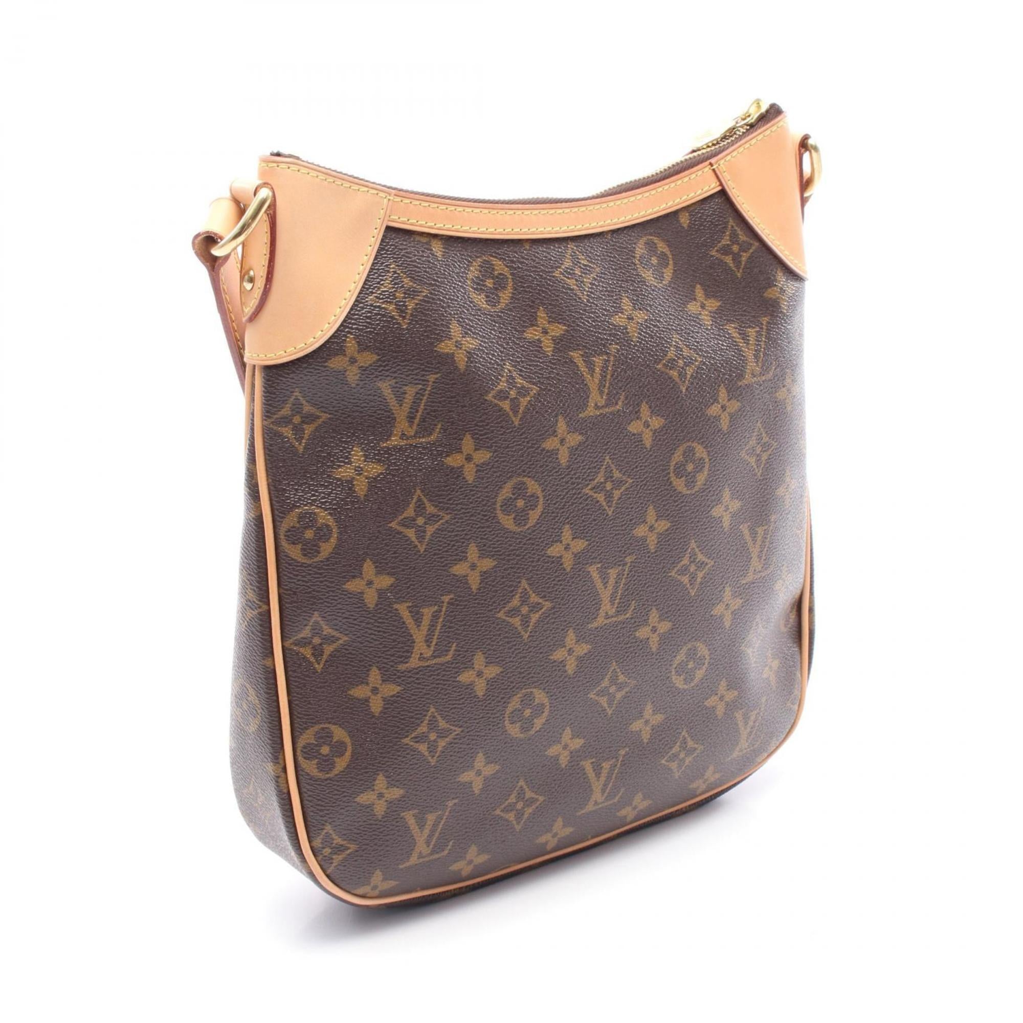 Louis Vuitton Monogram Brown Coated Canvas Leather Shoulder Bag