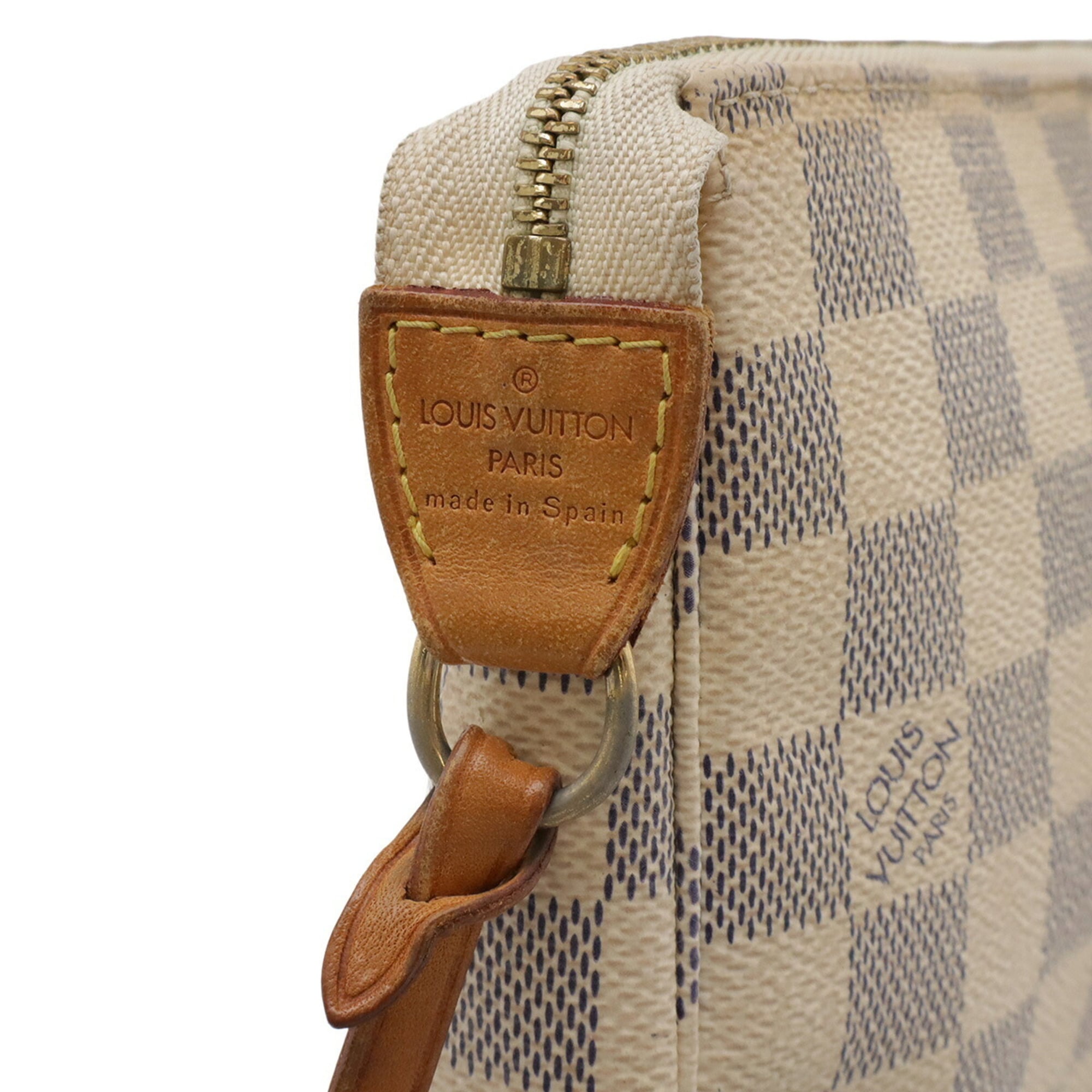 Louis Vuitton Ivory Damier Azur Handbag Pochette Pouch Shoulder Bag