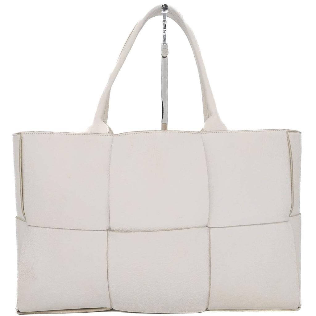 Bottega Veneta White Leather Tote Bag