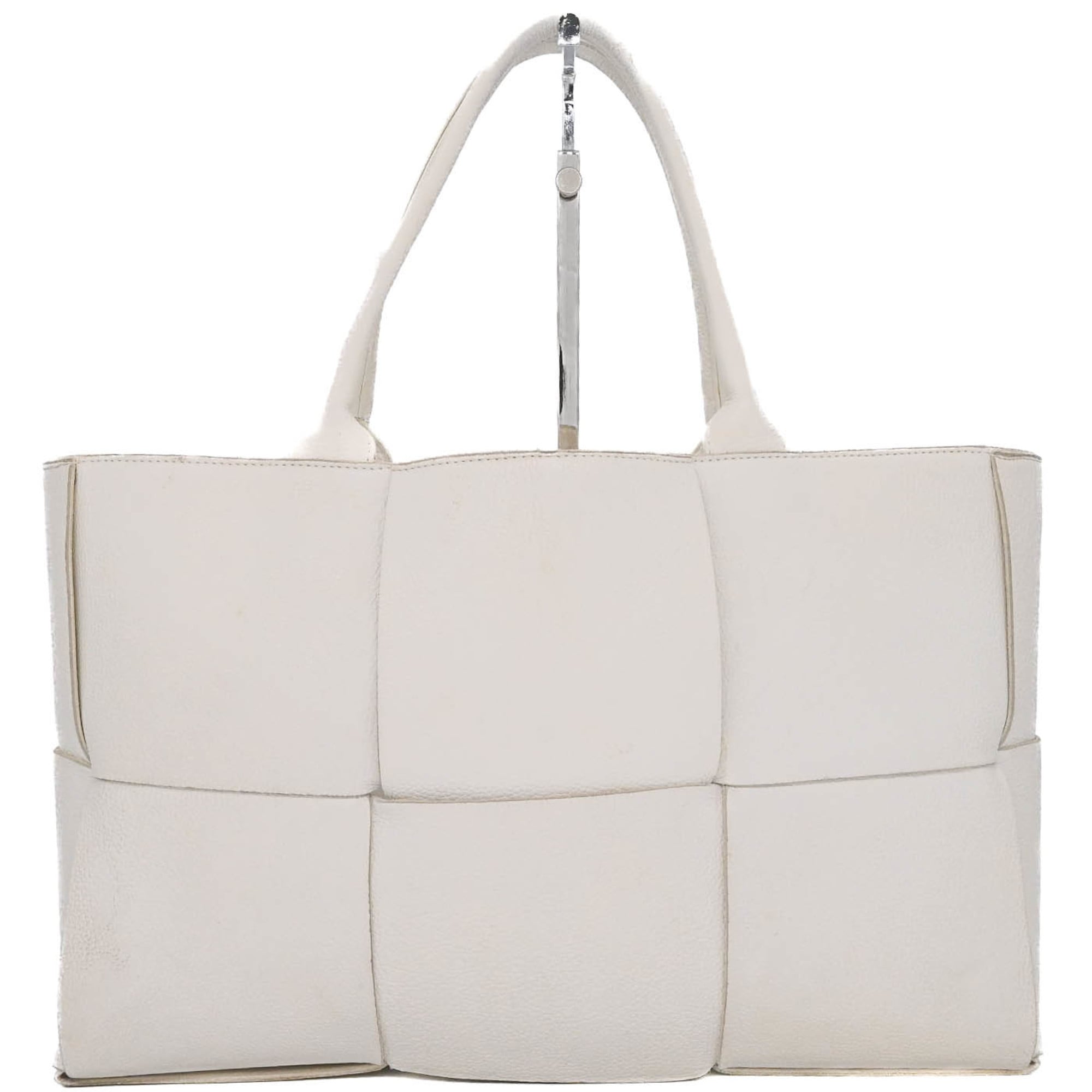 Bottega Veneta White Leather Tote Bag