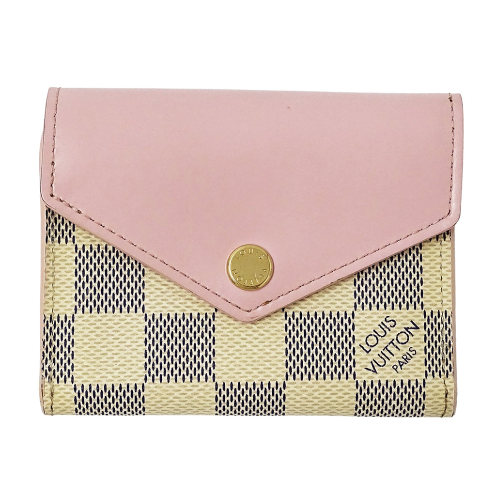 Louis Vuitton Ivory Rose Ballerine Damier Azur Wallet (Tri-Fold)