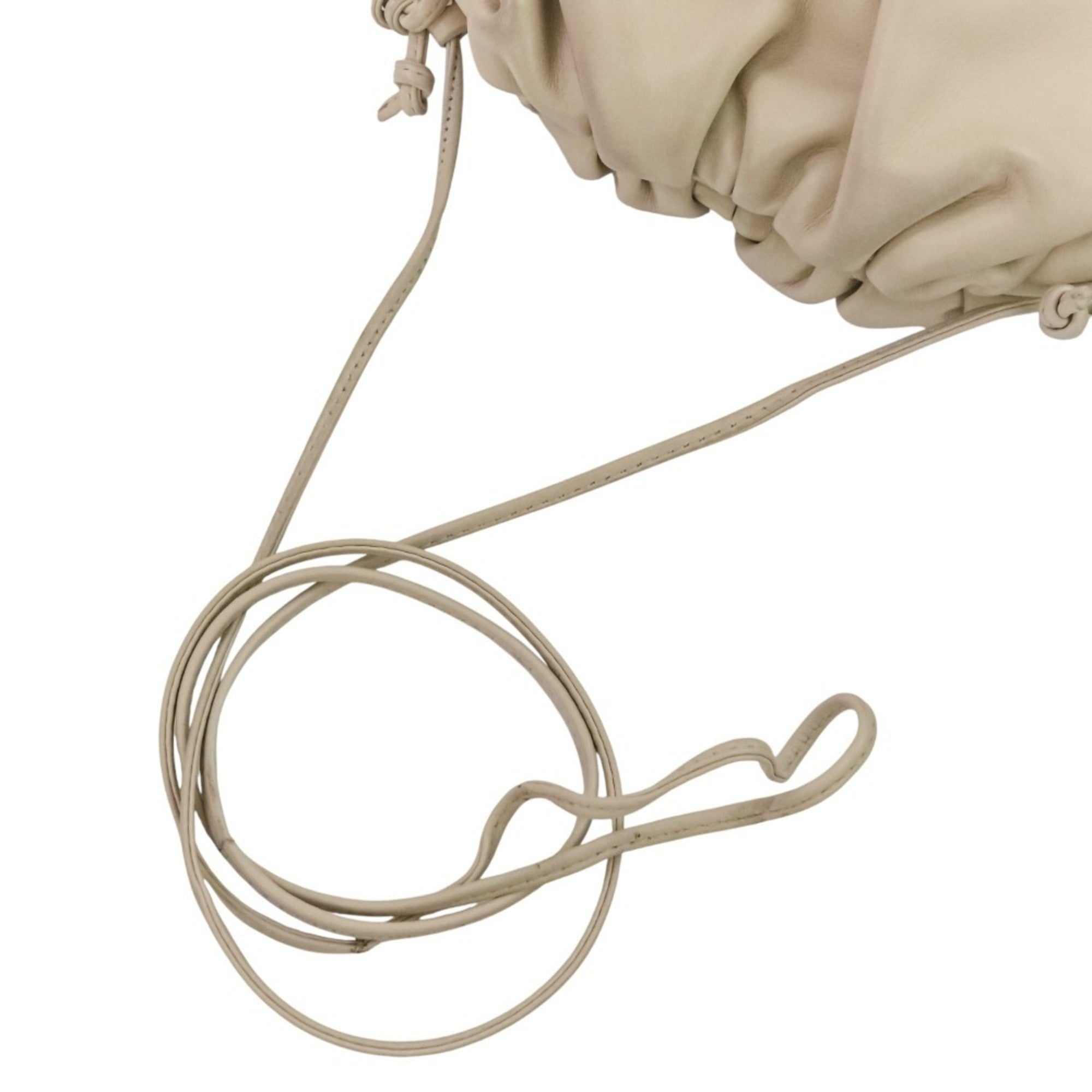 Bottega Veneta Ivory Leather Shoulder Bag