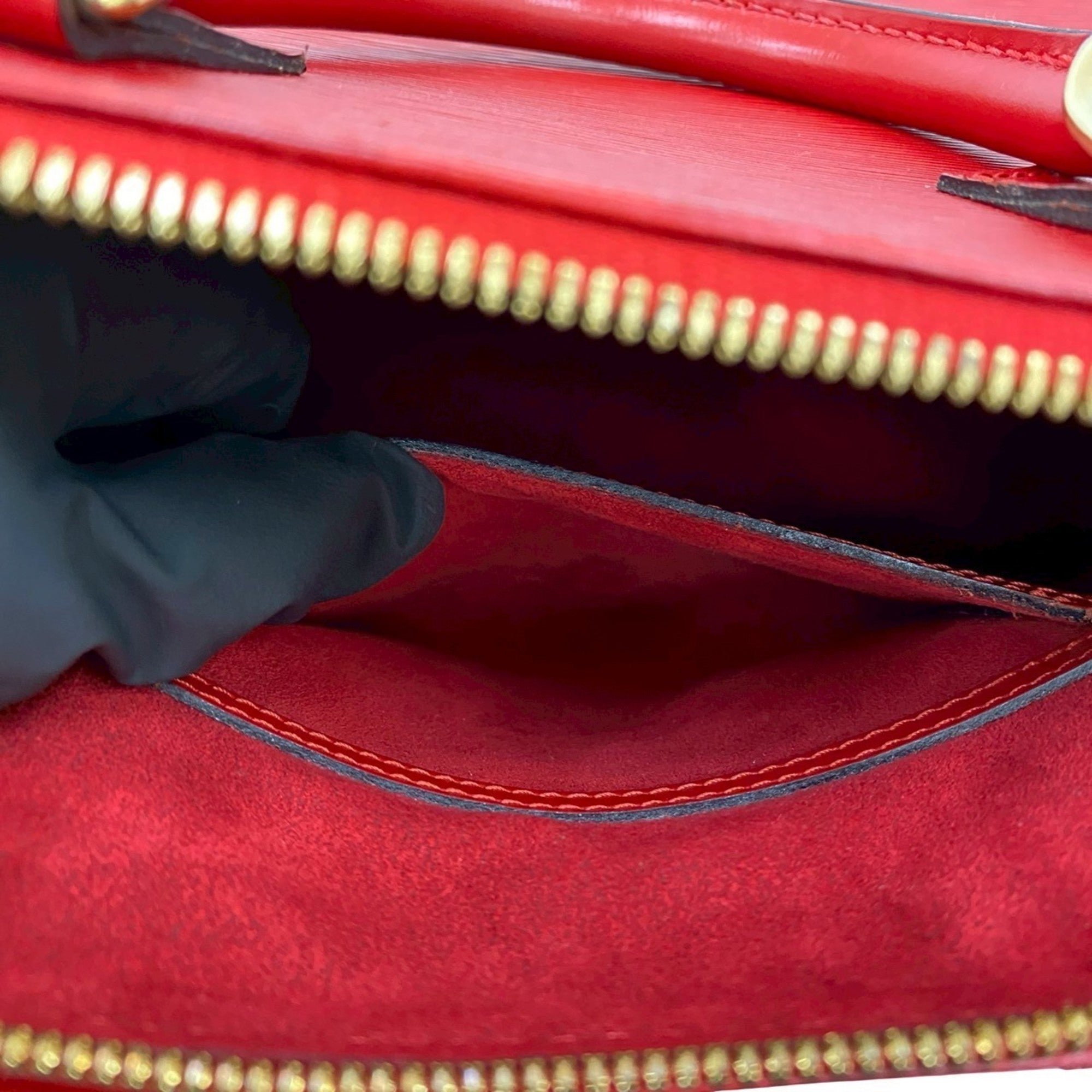 Louis Vuitton Red Color Epi Leather Handbag Tote Bag