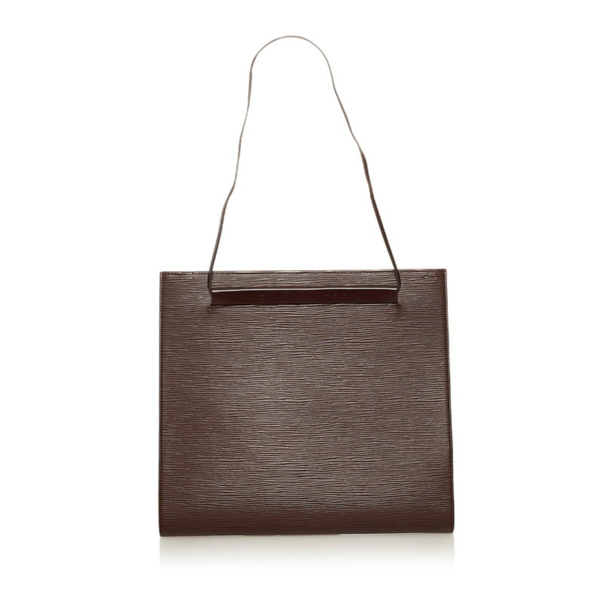 Louis Vuitton Epi Saint-Tropez Handbag Shoulder Bag M5246D Mocha Br Leather Women's LOUIS VUITTON