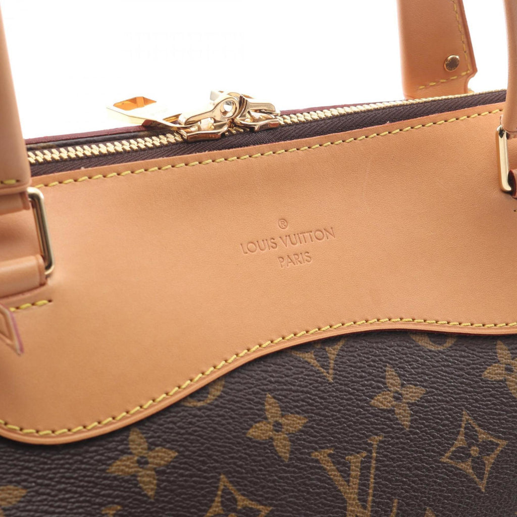 Louis Vuitton Brown Monogram Coated Canvas Leather Handbag Tote Bag