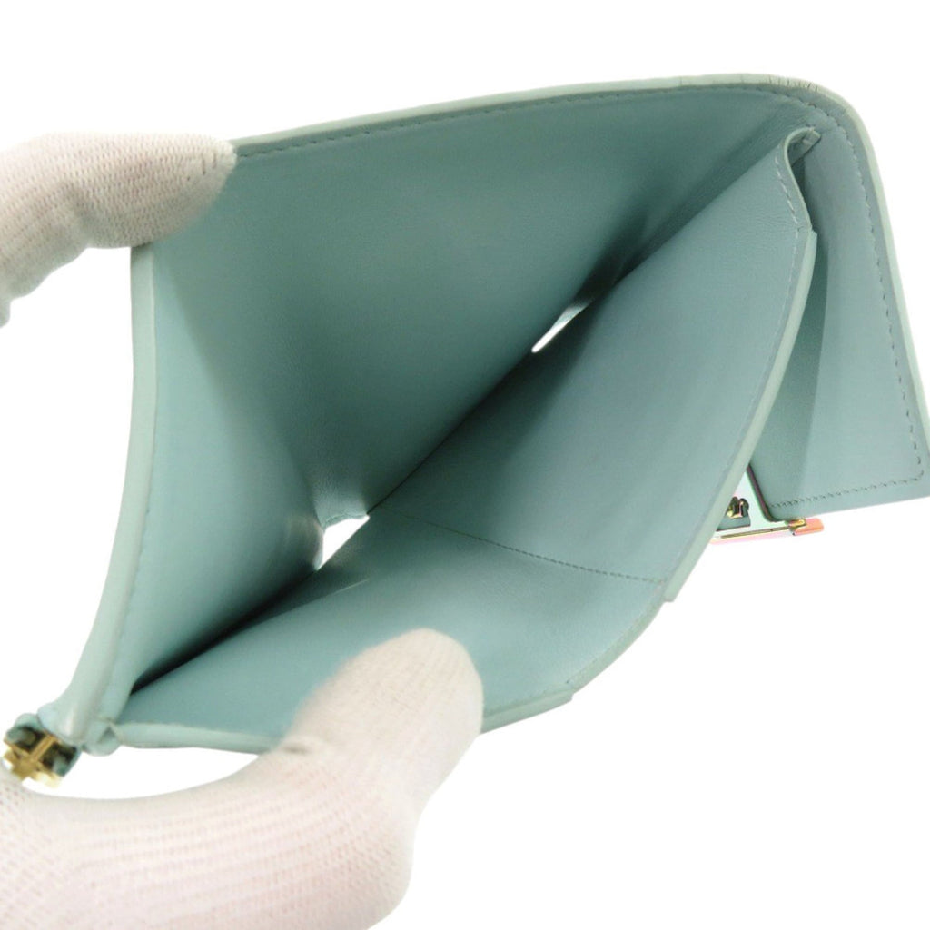 Louis Vuitton Blue Leather Wallet (Tri-Fold)