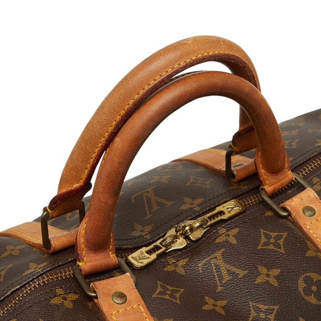 Louis Vuitton Brown Pvc Leather Boston Bag