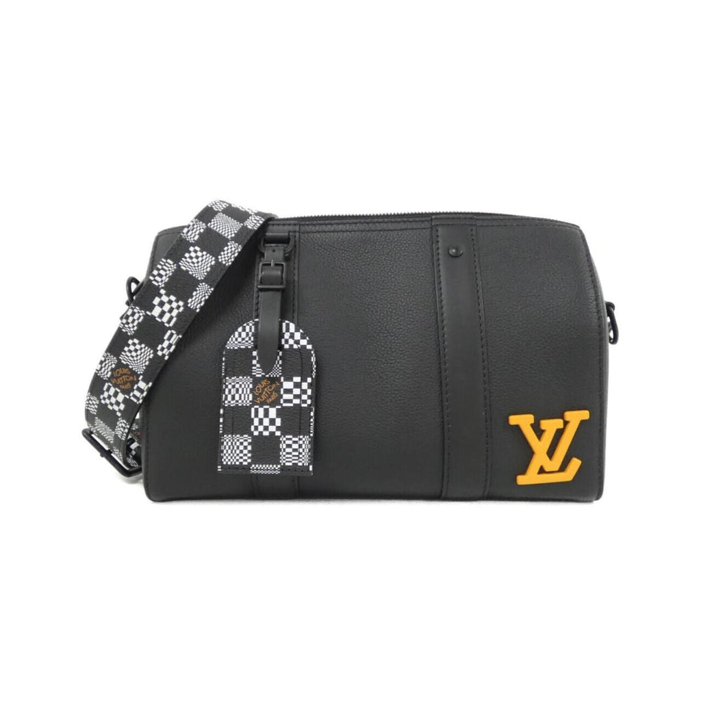 Louis Vuitton Black Leather Shoulder Bag