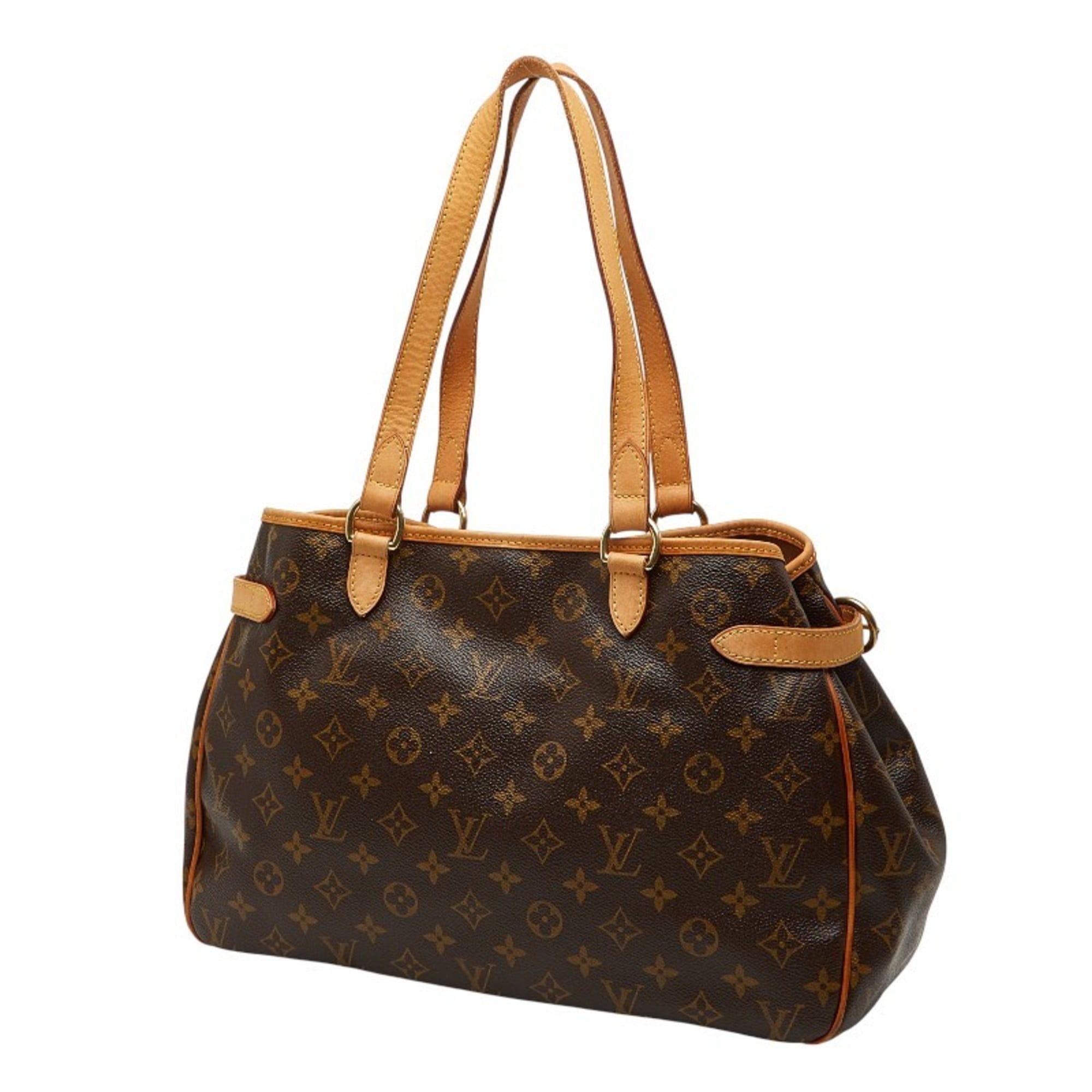 Louis Vuitton Brown Pvc Leather Handbag Shoulder Bag Tote Bag