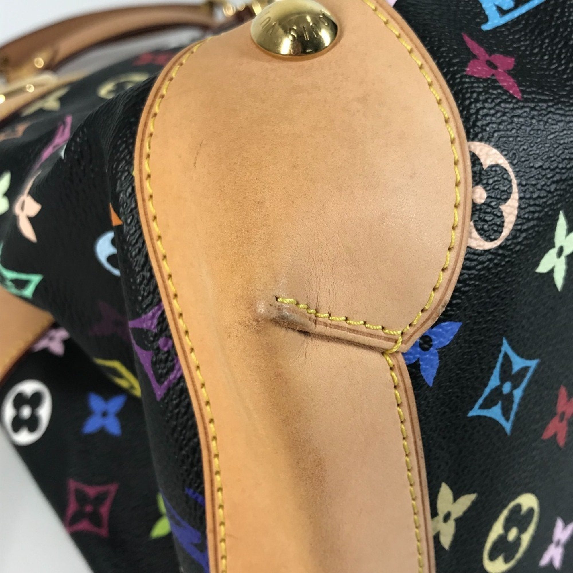 Louis Vuitton Black Multi-Color Noir Monogram Multicolore Canvas Shoulder Bag Tote Bag