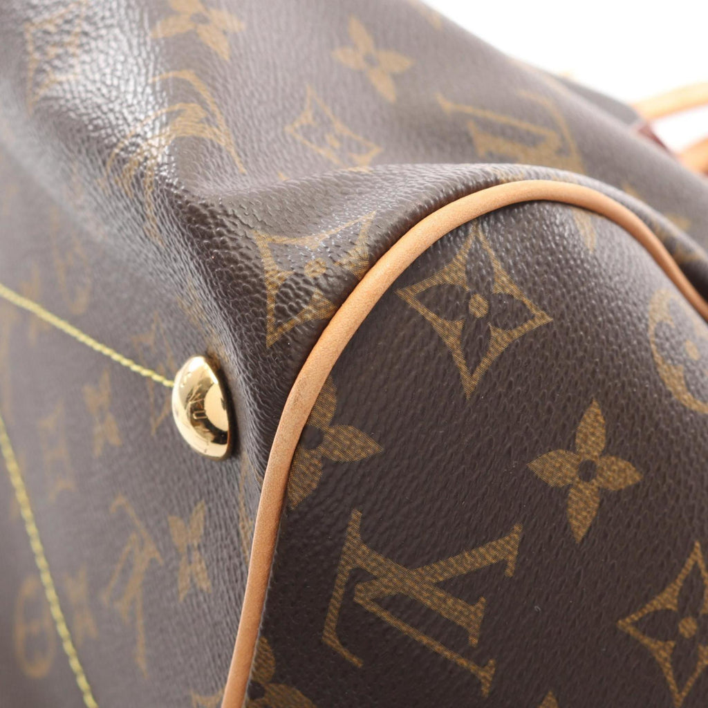 Louis Vuitton Monogram Brown Coated Canvas Leather Handbag