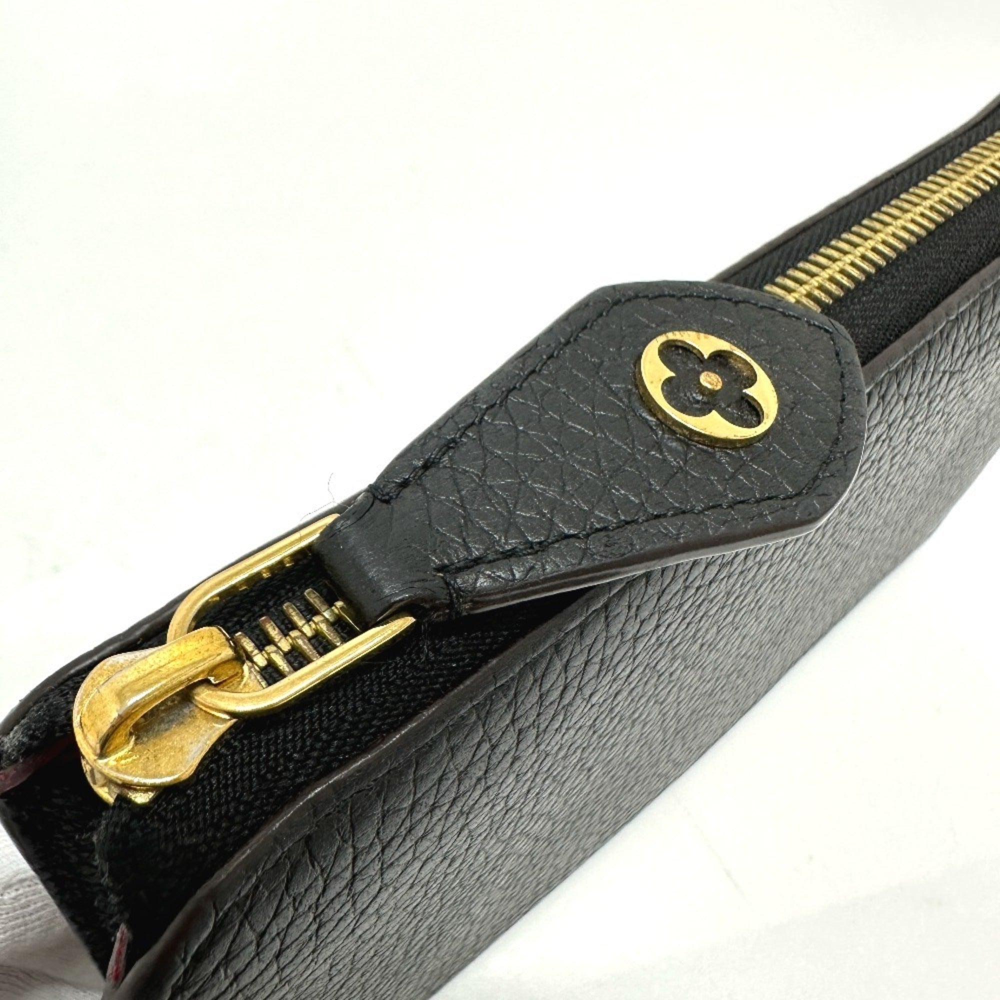 Louis Vuitton Black Leather Long Wallet