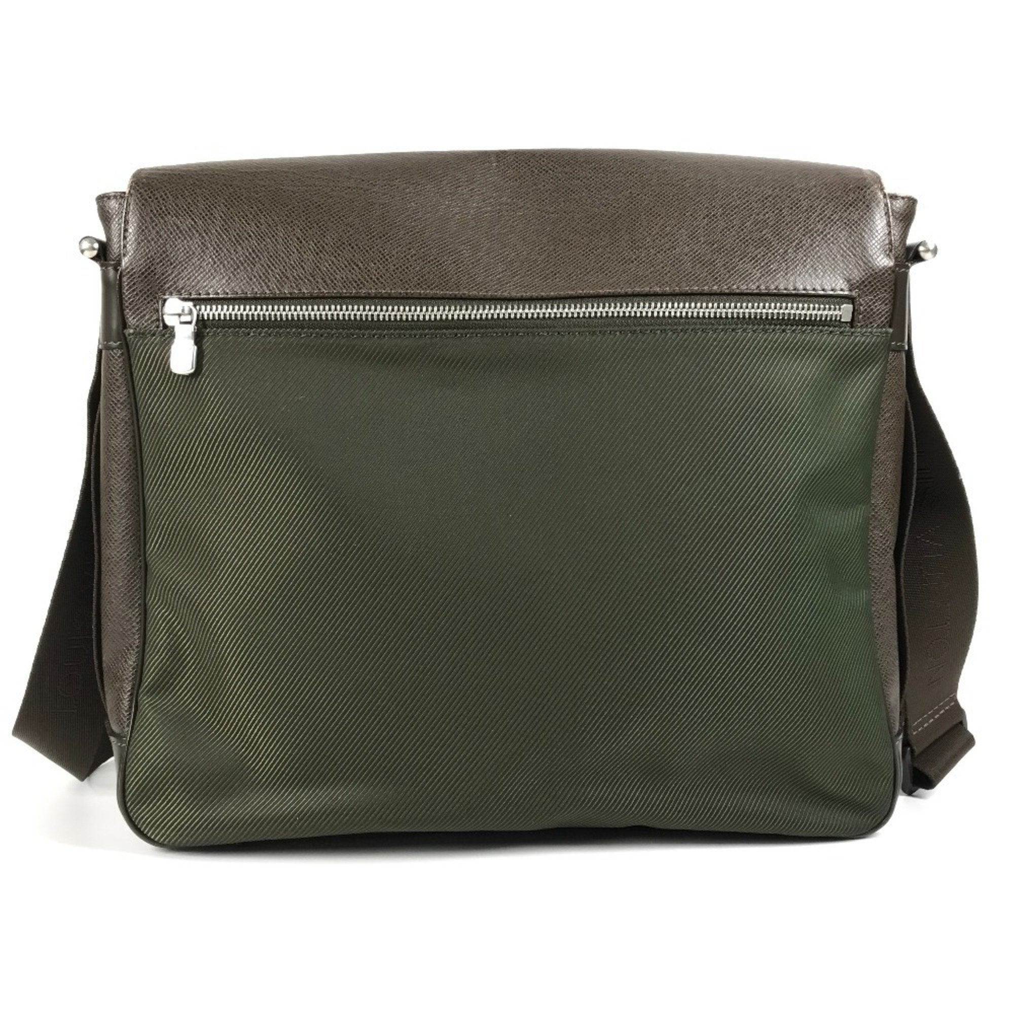 Louis Vuitton Brown Grizzly Taiga Leather Messenger Bag Shoulder Bag