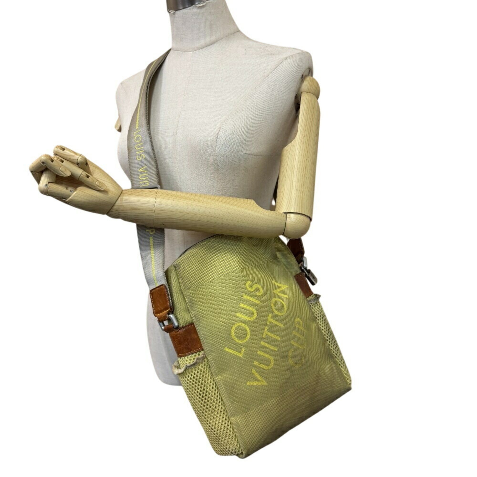 Louis Vuitton Yellow Canvas Pochette Shoulder Bag
