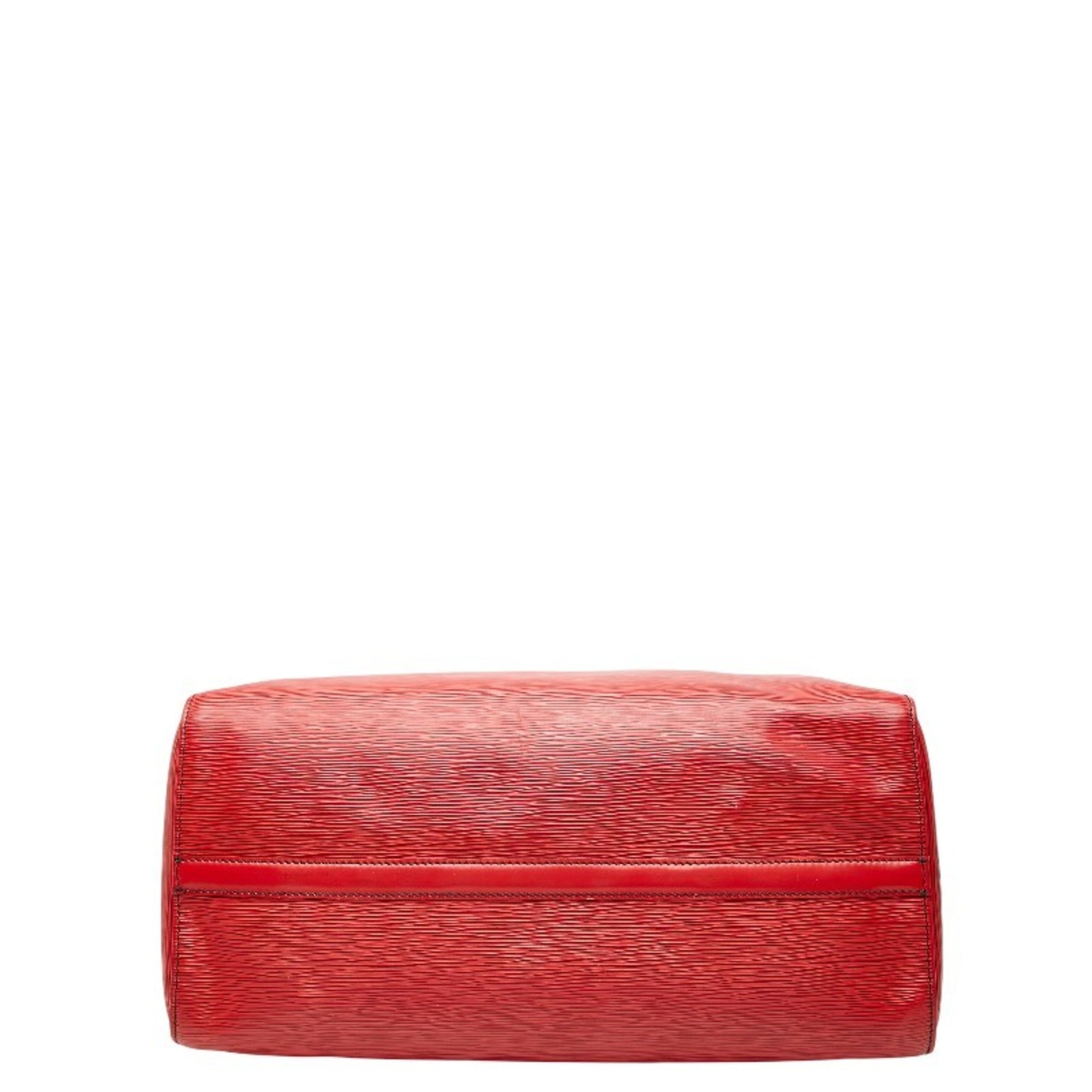 Louis Vuitton Epi Castilian Red Leather Boston Bag Handbag