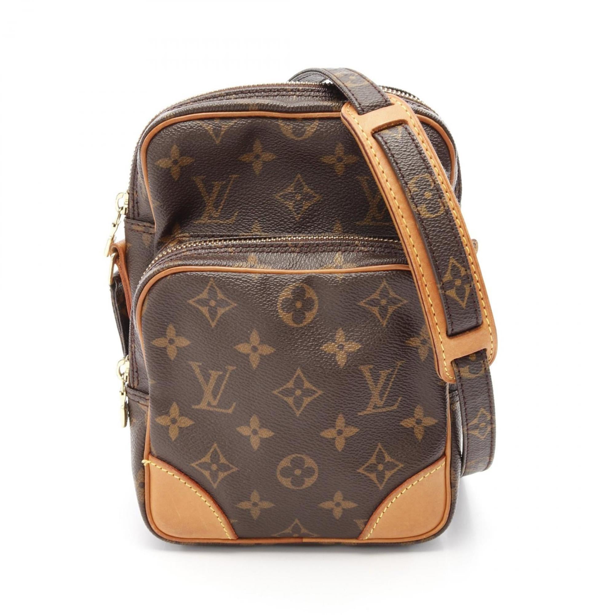 Louis Vuitton Brown Monogram Coated Canvas Leather Pvc Shoulder Bag