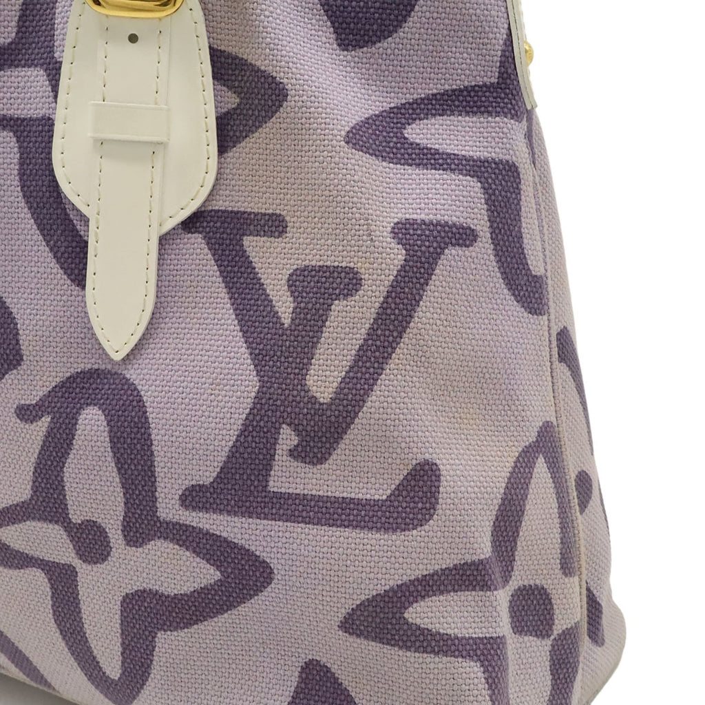 Louis Vuitton Purple Canvas Shoulder Bag Tote Bag