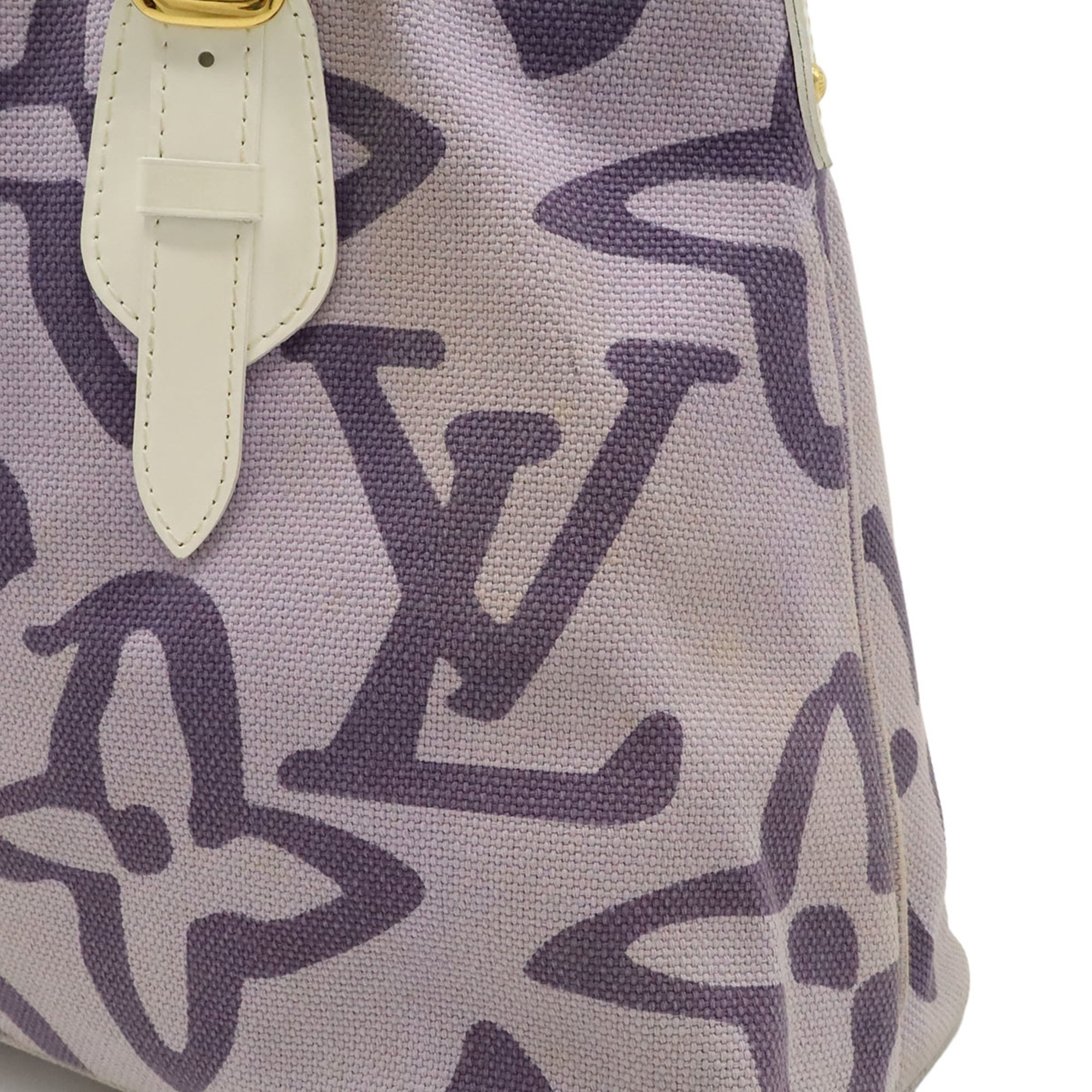 Louis Vuitton Purple Canvas Shoulder Bag Tote Bag