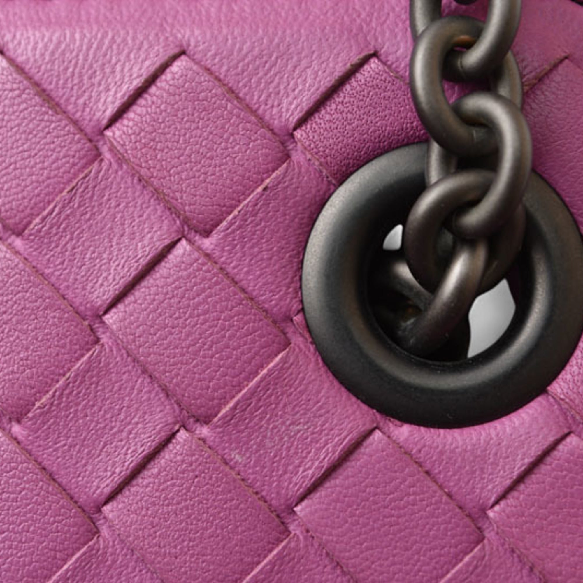 Bottega Veneta Purple Leather Handbag Shoulder Bag