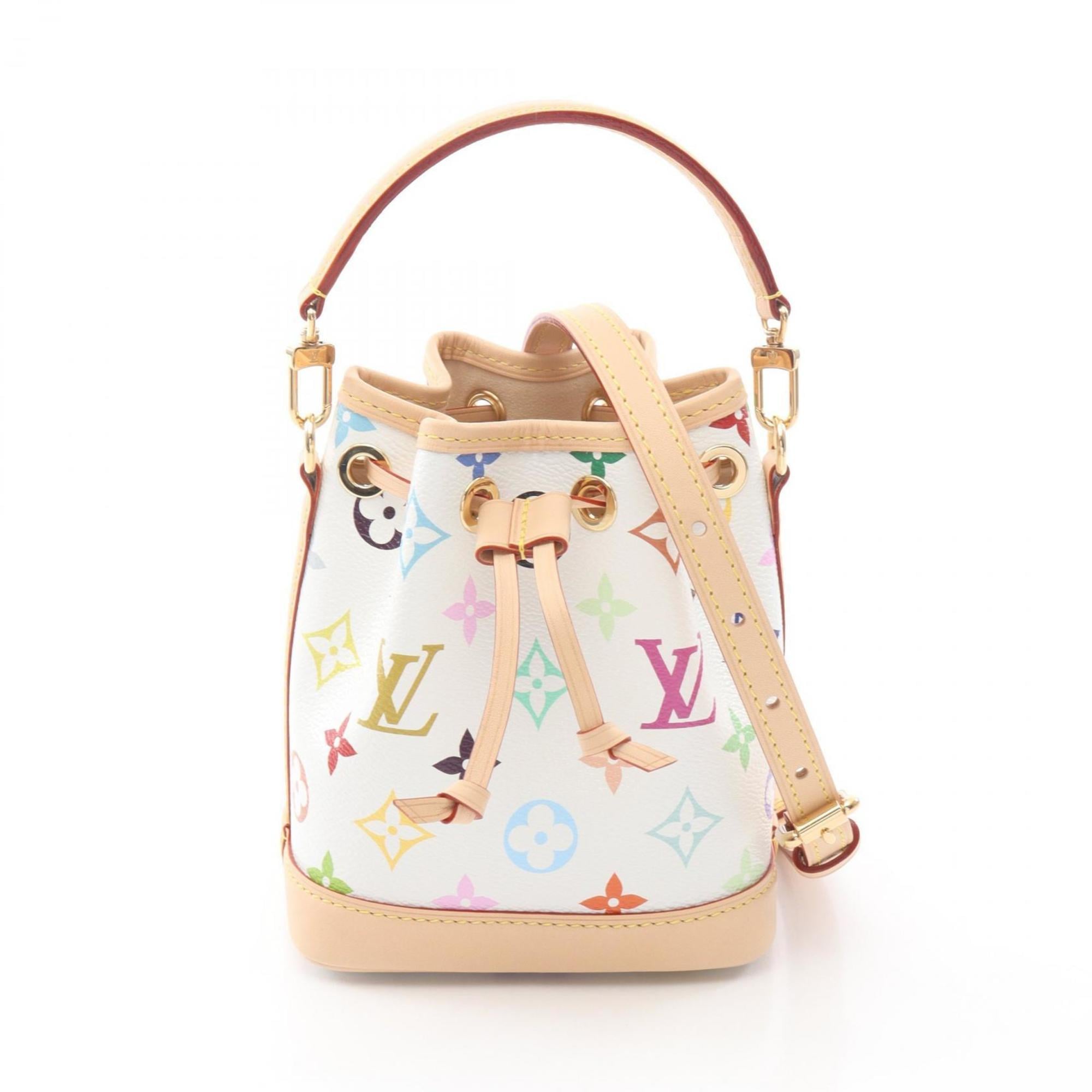 Louis Vuitton White Coated Canvas Leather Handbag