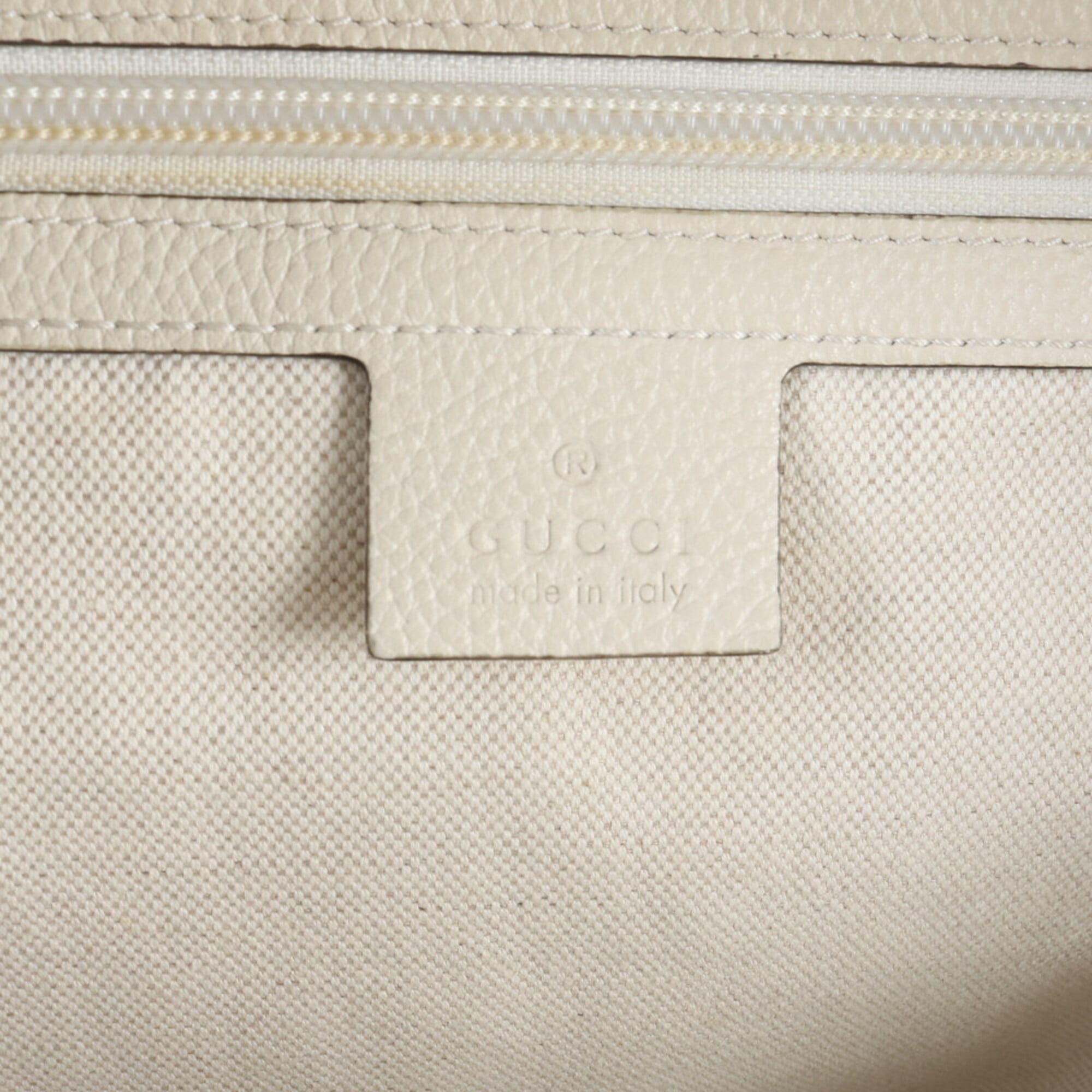 Gucci Black White Leather Backpack Shoulder Bag (Pre-Owned)