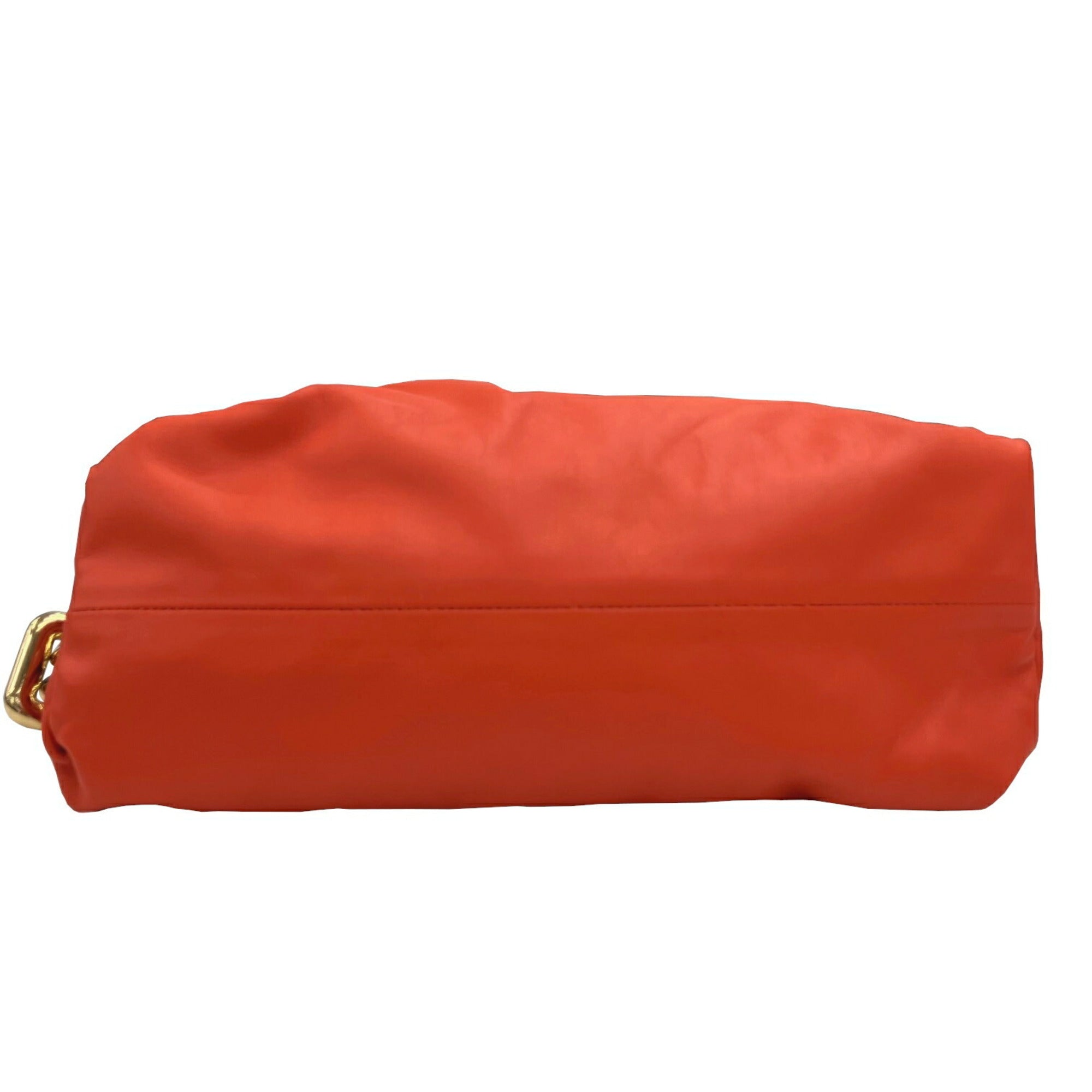 Bottega Veneta Orange Leather Clutch Bag