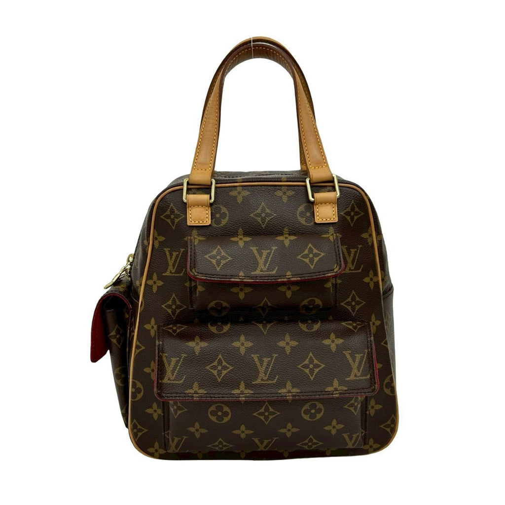 Louis Vuitton Brown Leather Pvc Boston Bag Handbag