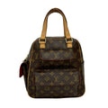Louis Vuitton Brown Leather Pvc Boston Bag Handbag