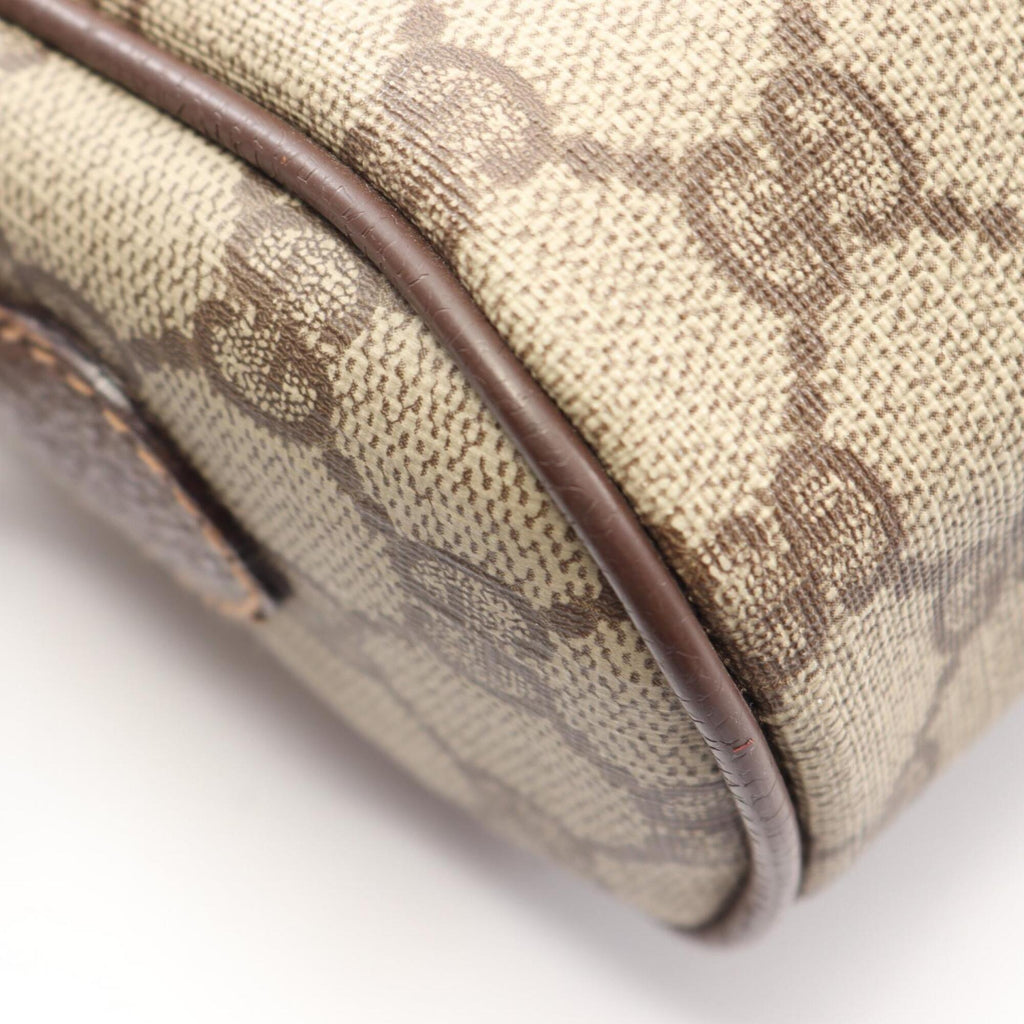 Gucci Beige Brown Multi-Color Pvc Coated Canvas Leather Handbag Shoulder Bag (Pre-Owned)