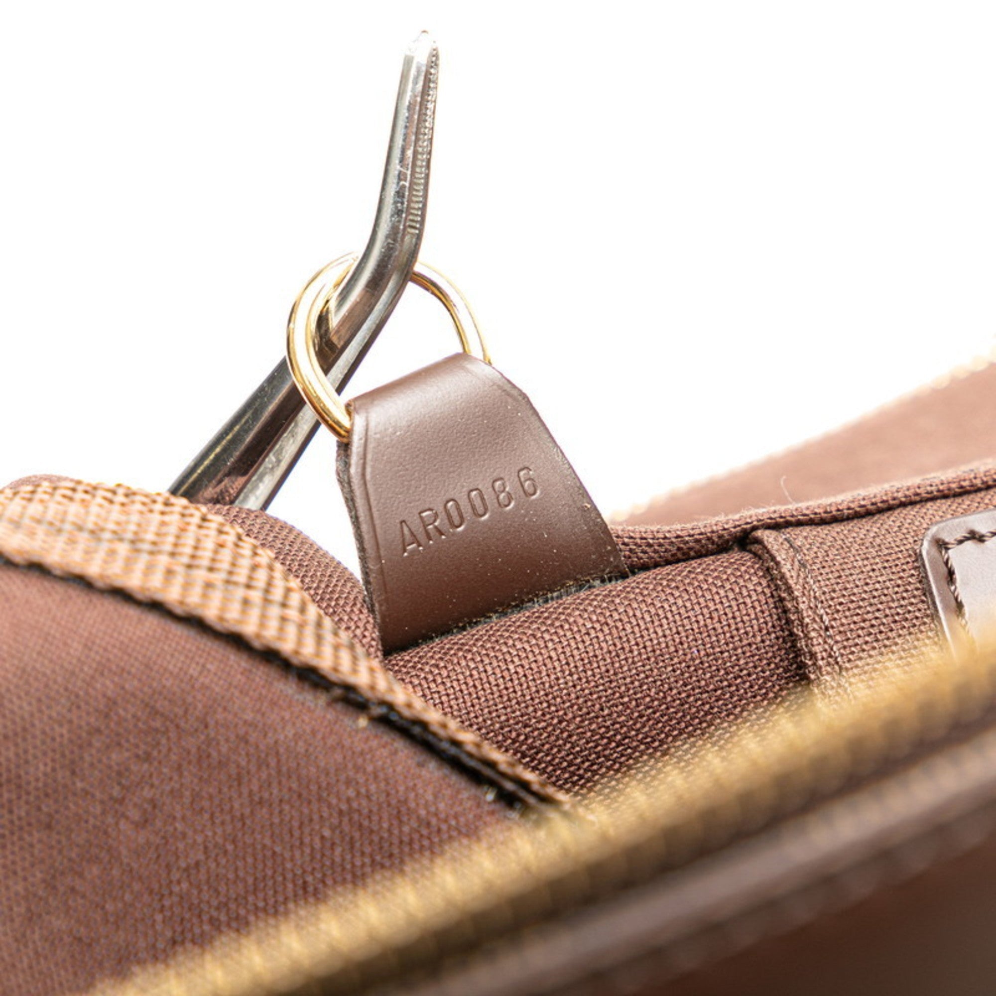 Louis Vuitton Brown Pvc Leather Boston Bag