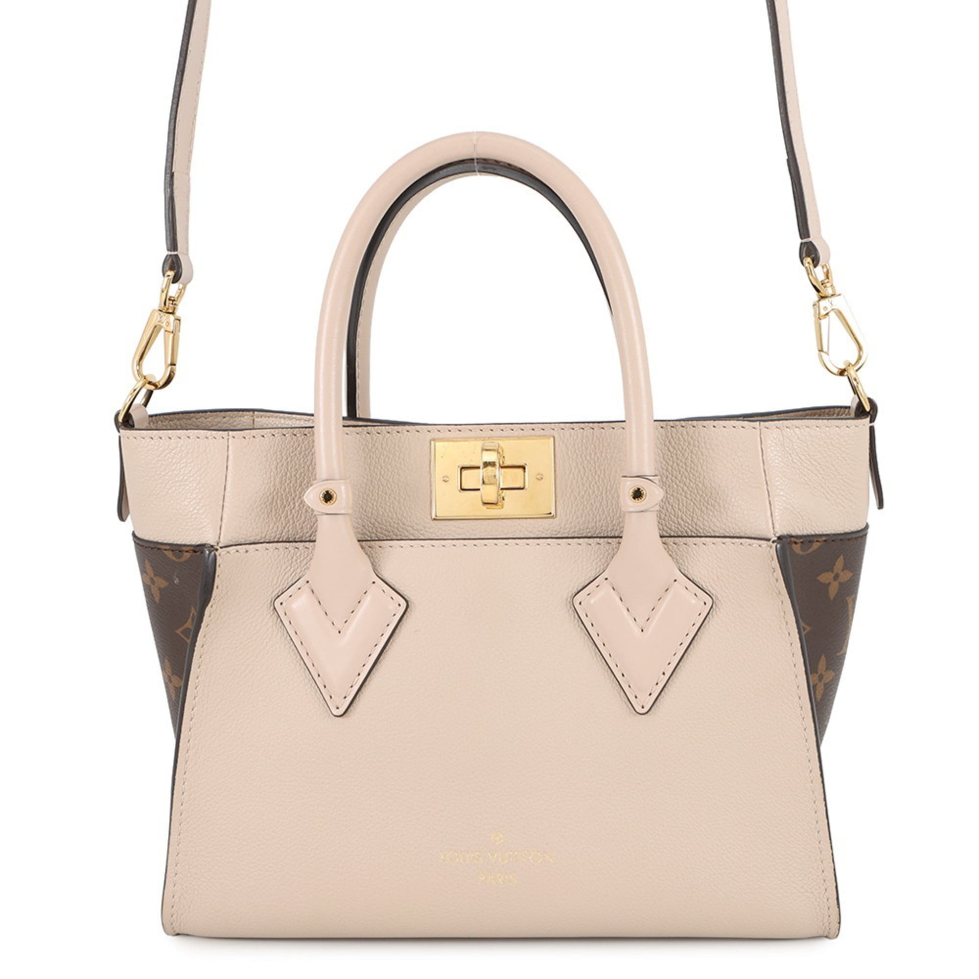 Louis Vuitton Grayish Light Blue Monogram Leather Handbag Shoulder Bag